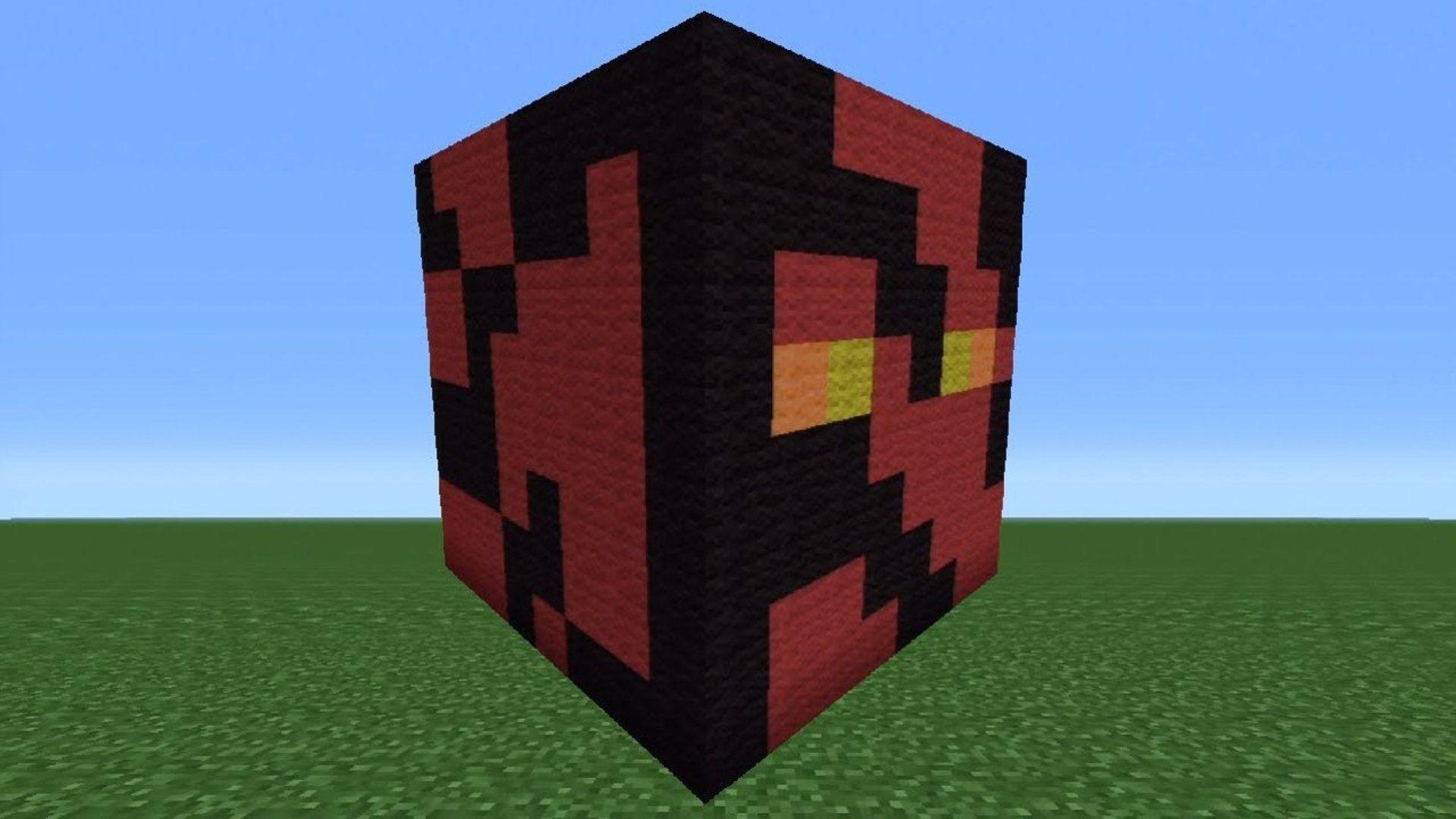 Minecraft Tutorial: How To Make A Magma Cube Statue