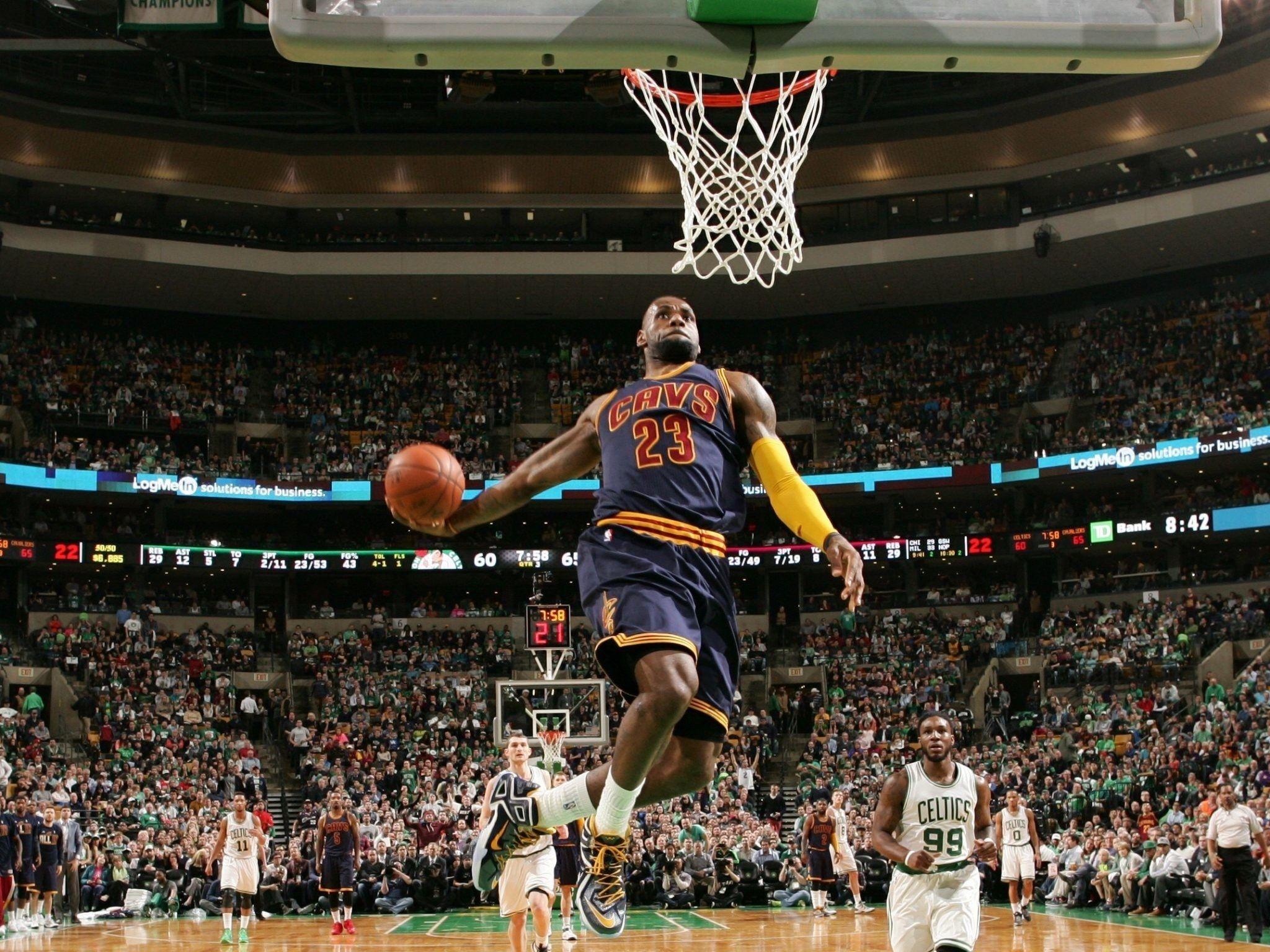 Latest Lebron James Dunks Image FULL HD 1080p For PC Background