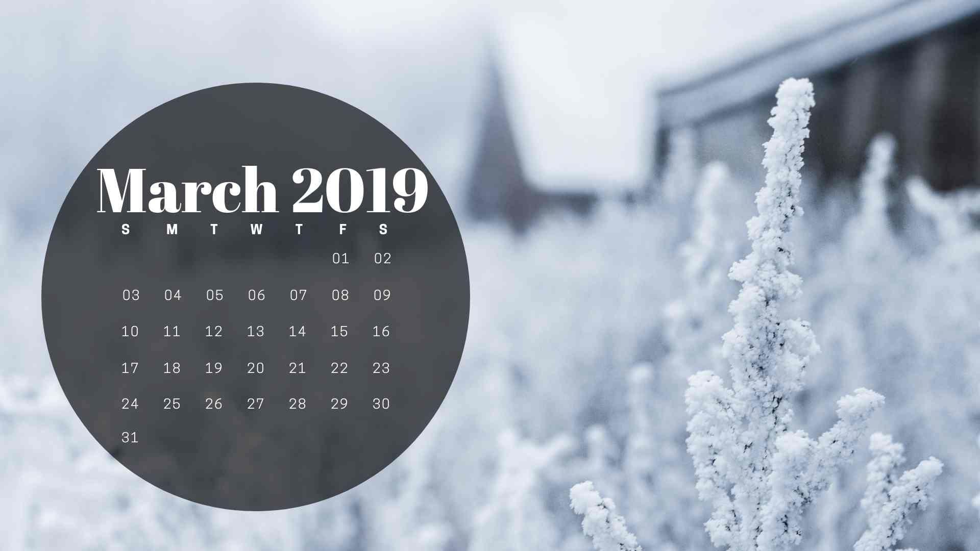 March 2019 Calendar Wallpaper Background Photo. Calendar 2019
