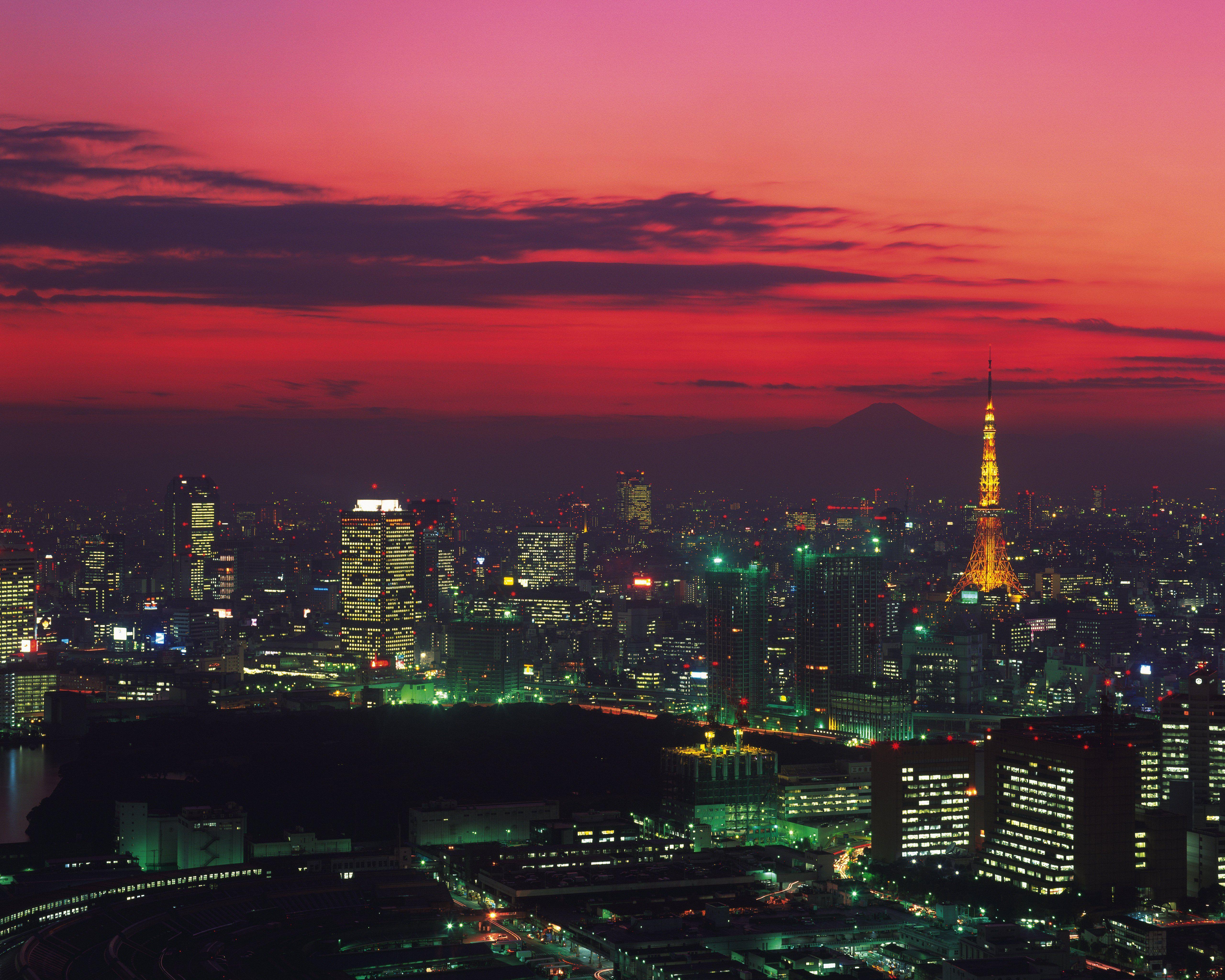 Wallpaper Tokyo Tower, Nightscape, Tokyo, Japan, 4K, World