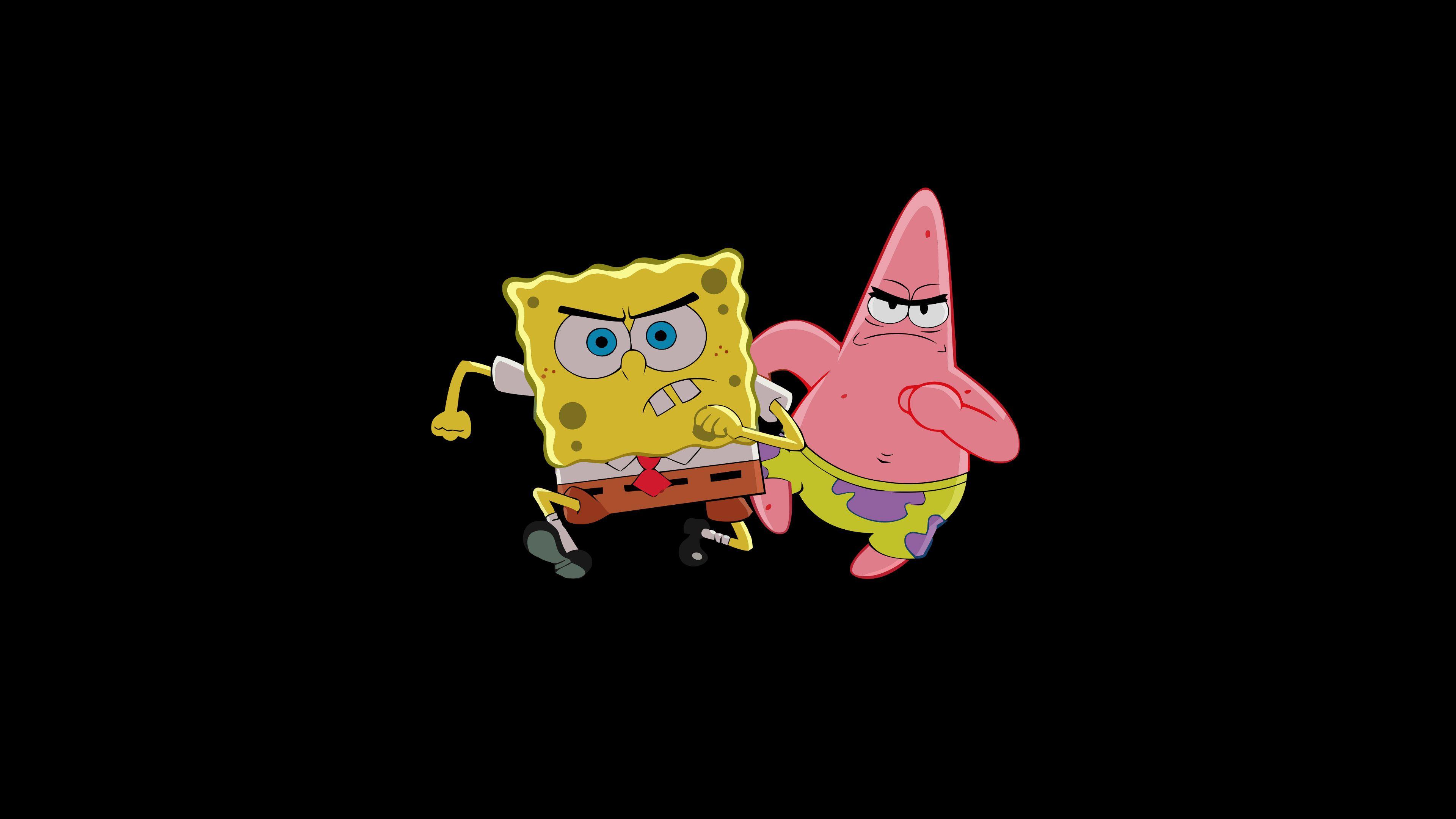 Patrick Star And Spongebob, HD Cartoons, 4k Wallpaper, Image