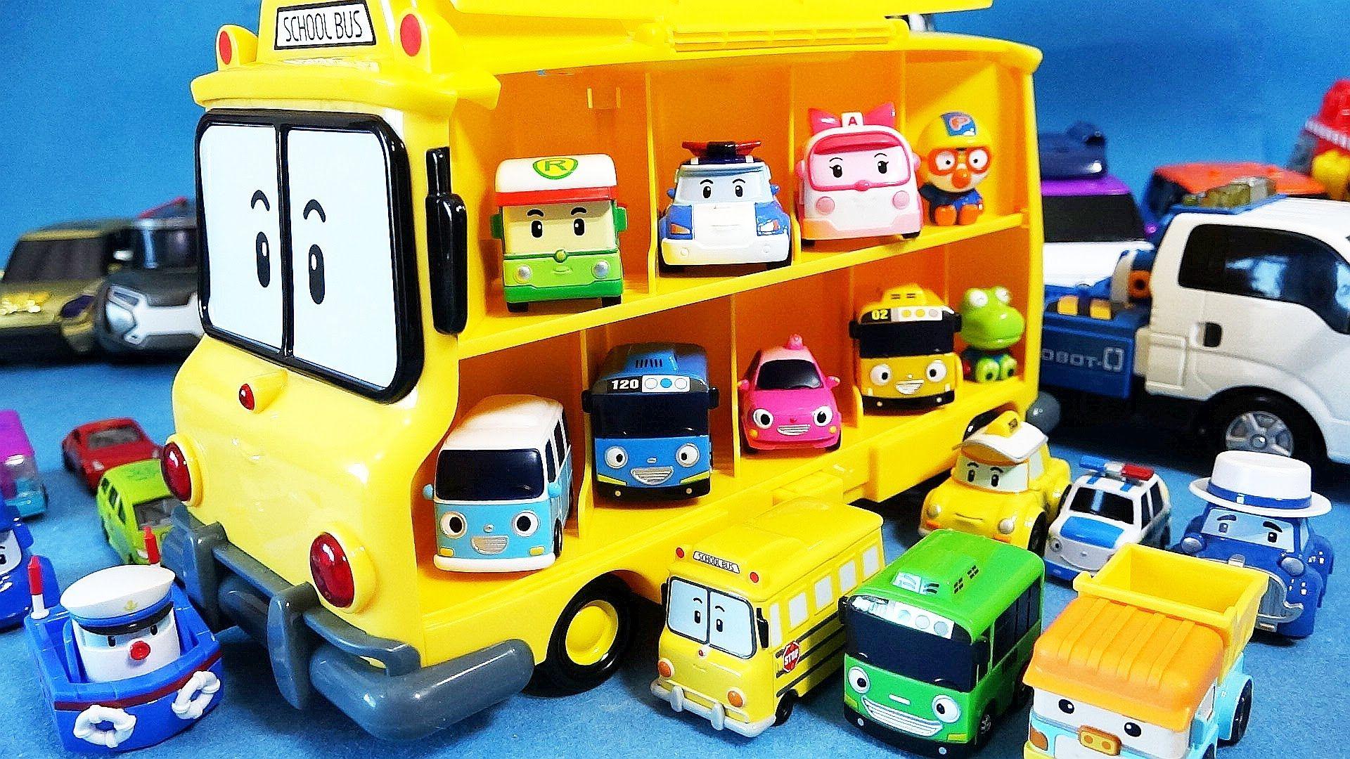 Robocar Poli School Bus Carrier mini car toys