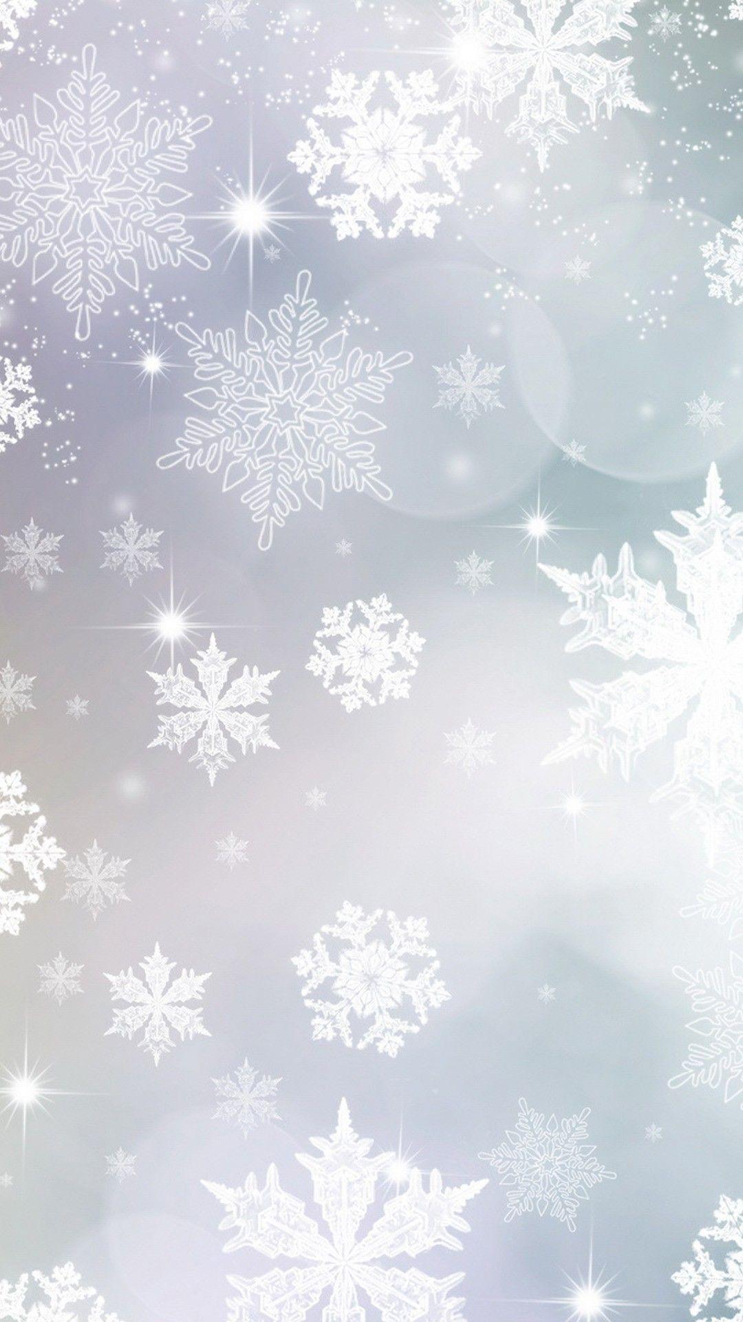 light blue and purple snowflakes Christmas iPhone 6 plus wallpapers