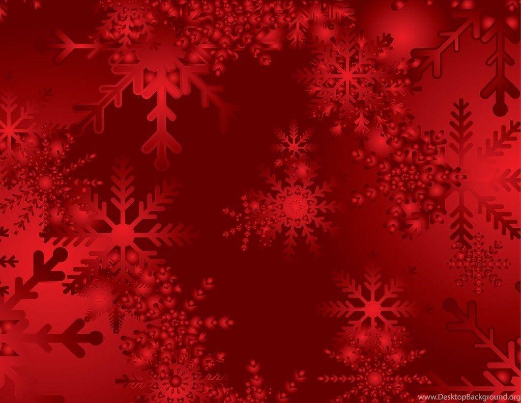 Christmas Snowflakes Red Vector Backgrounds Desktop Backgrounds