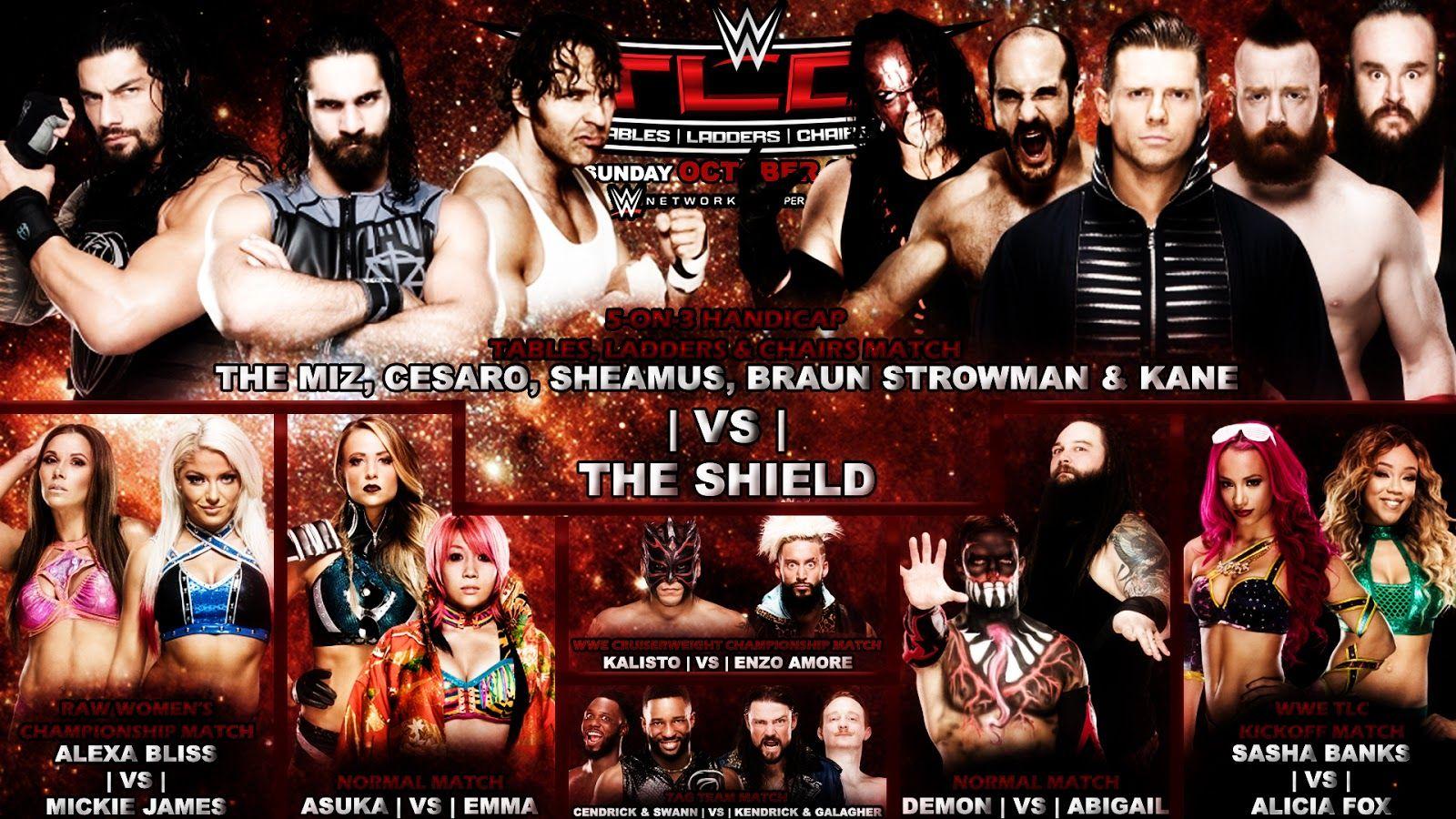 WWE TLC 2017. WWE Match Cards Wallpaper