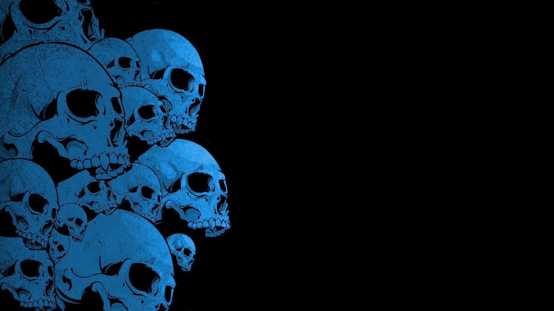 Blue Skull Wallpaper