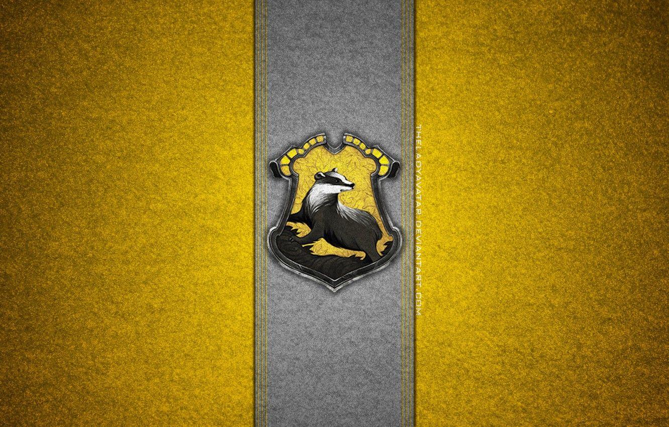 Wallpaper coat of arms, Harry Potter, Hogwarts, badger, , Hufflepuff, Puffenduya, Hogwarts House, badget, by theladyavatar image for desktop, section минимализм