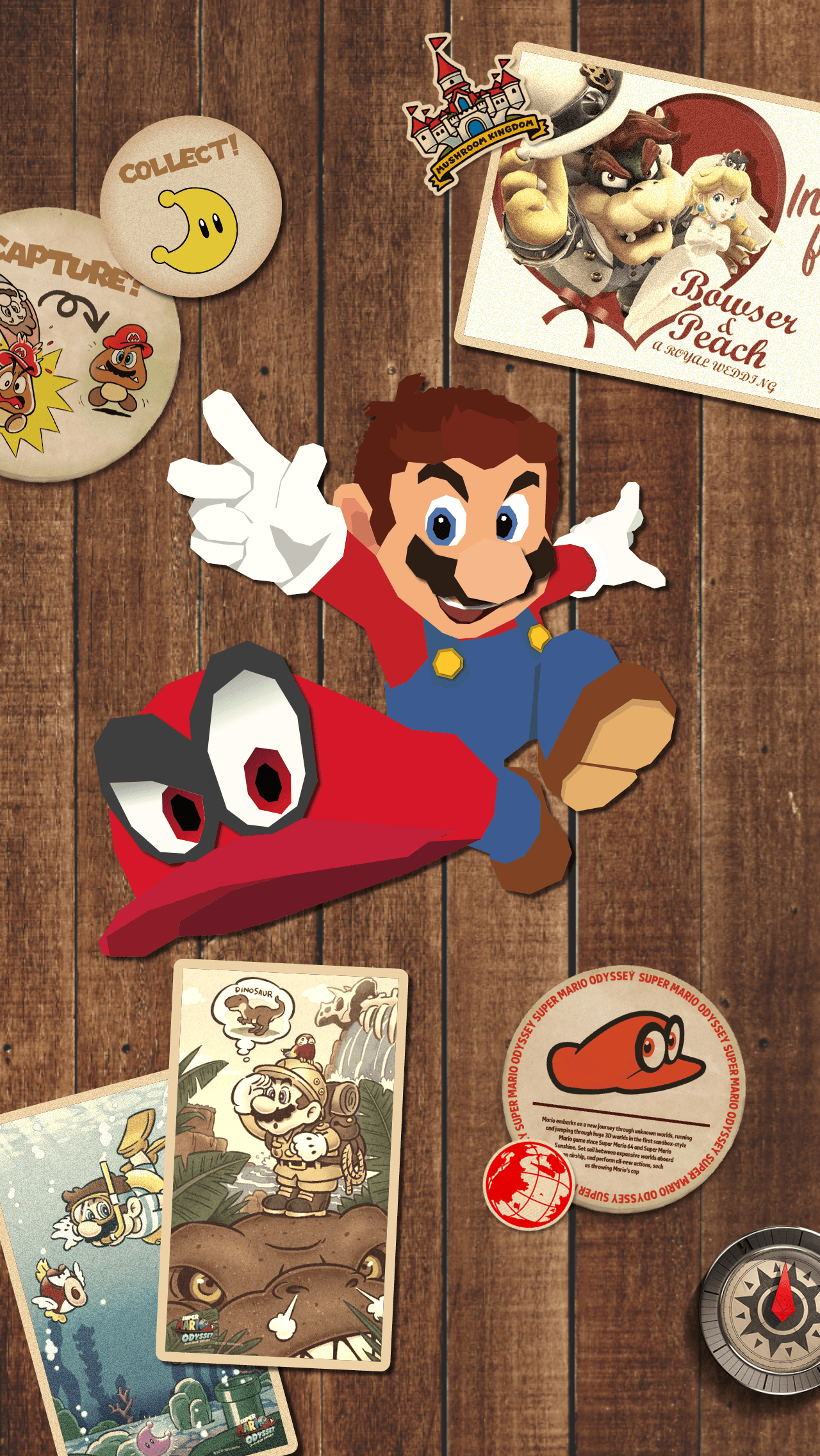 I made a Super Mario Odyssey wallpapers with the style from the