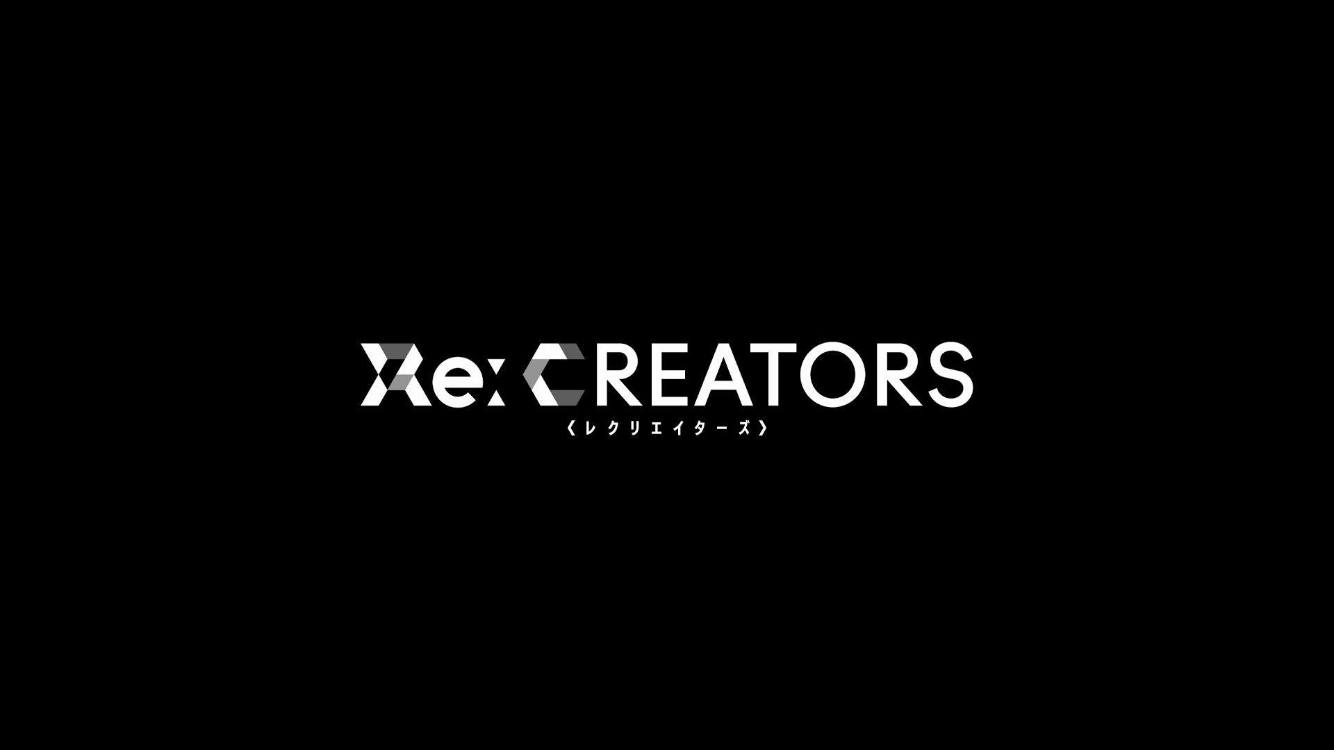 Re:CREATORS, #black background, #text, #katakana, #logo. Wallpaper