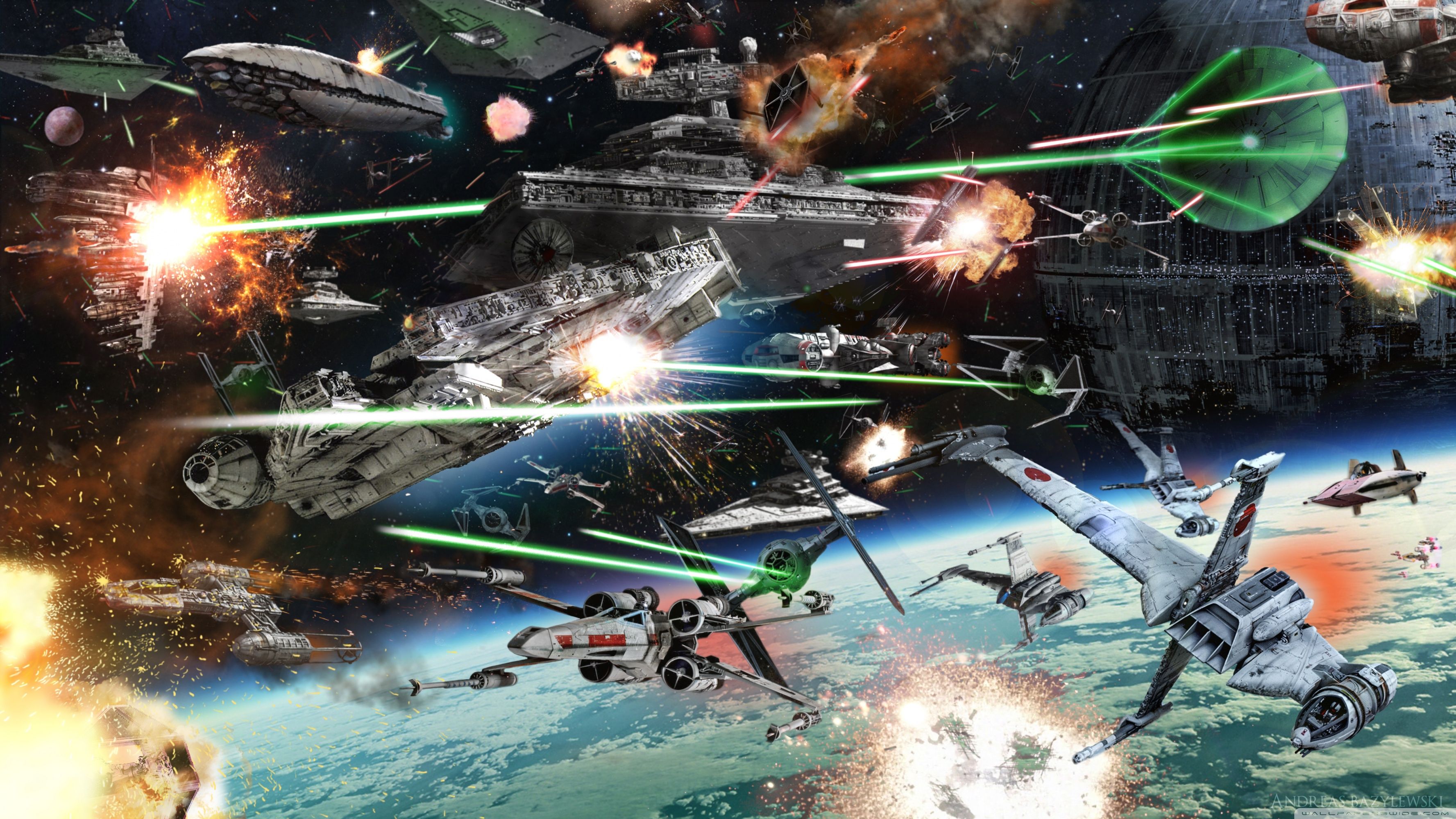 Star Wars Battle ❤ 4K HD Desktop Wallpaper for 4K Ultra HD