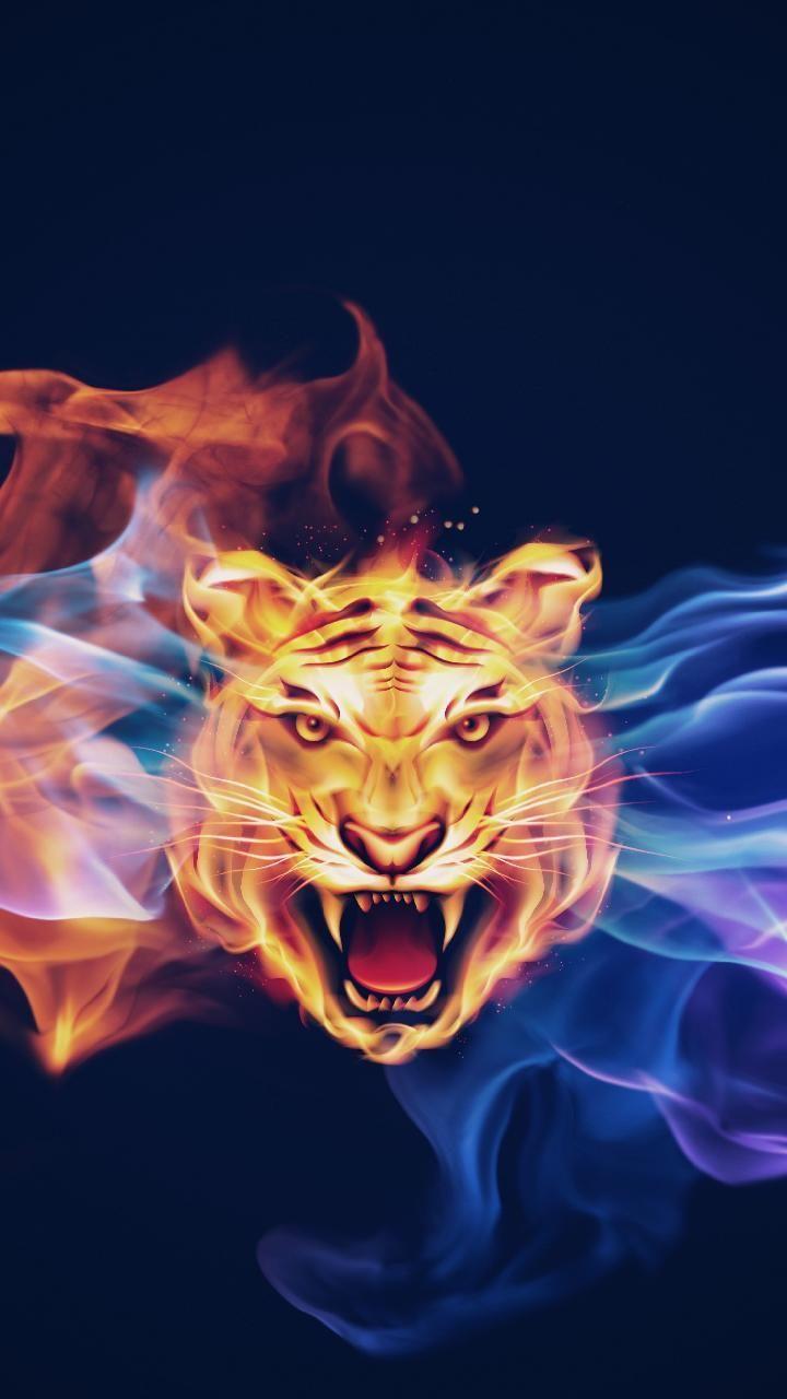 Download Fire Tiger Wallpaper
