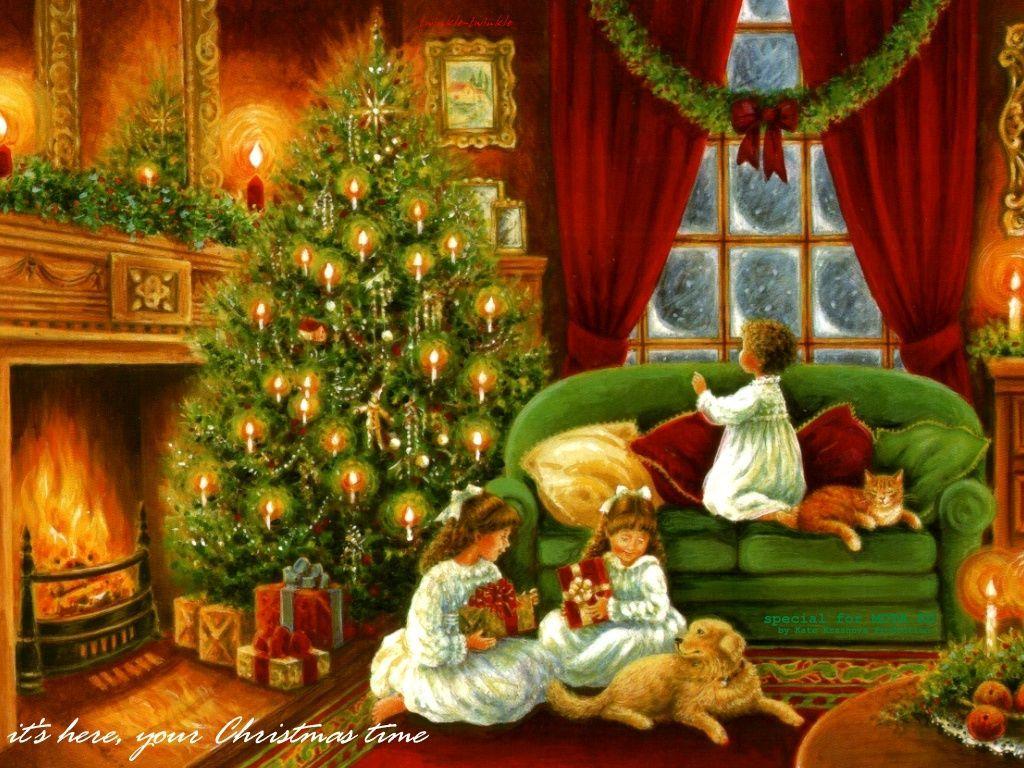 Christmas Wallpaper: Vintage Christmas. Old christmas, Christmas celebrations, Vintage christmas image