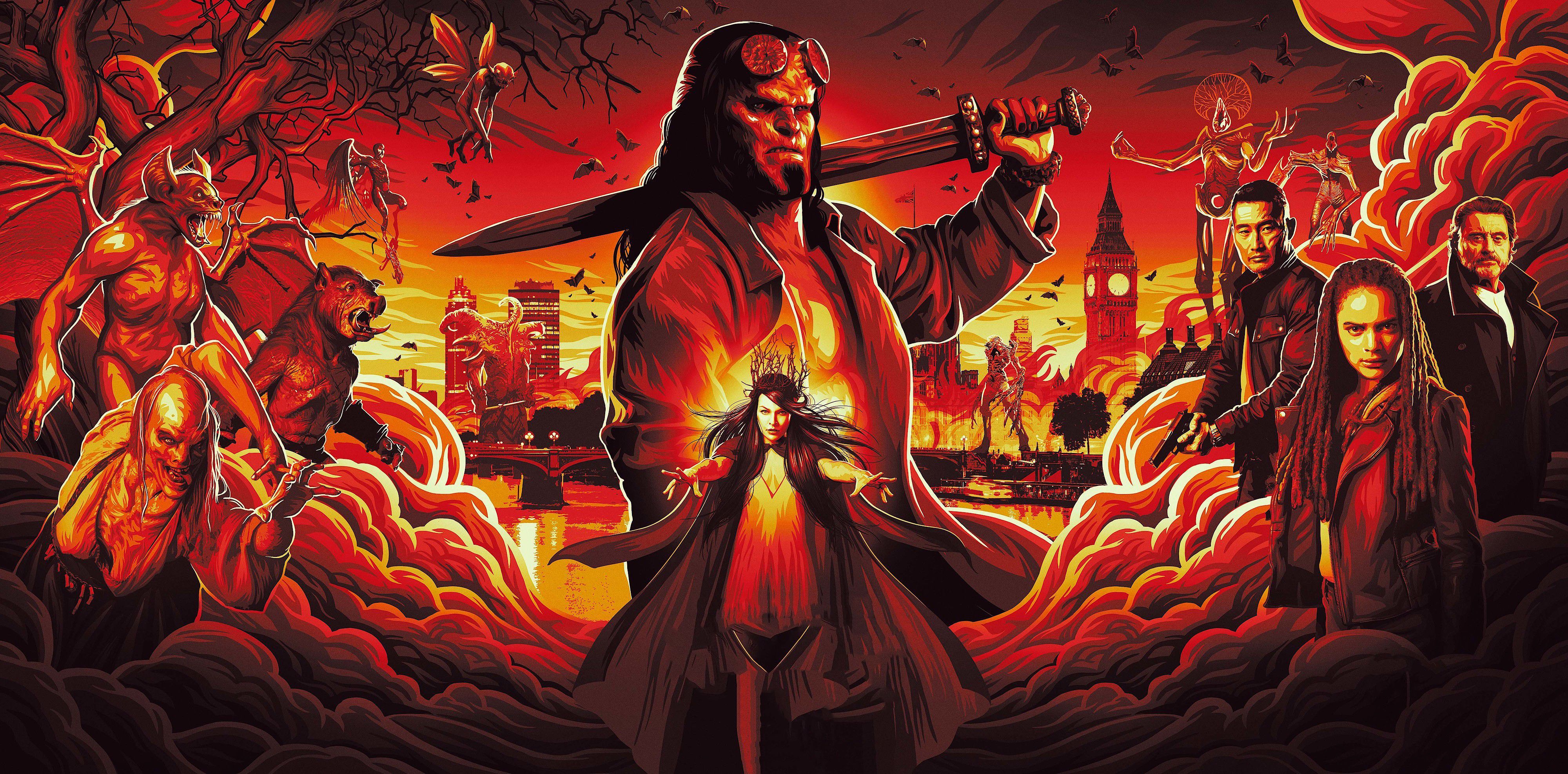 Wallpaper Hellboy, 4K, Movies