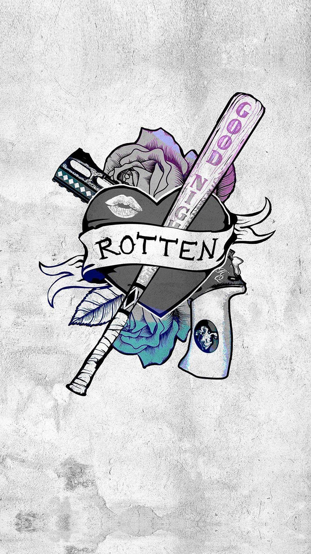 Harley Quinn Suicide Squad Logo Hero Art Illustration #iPhone