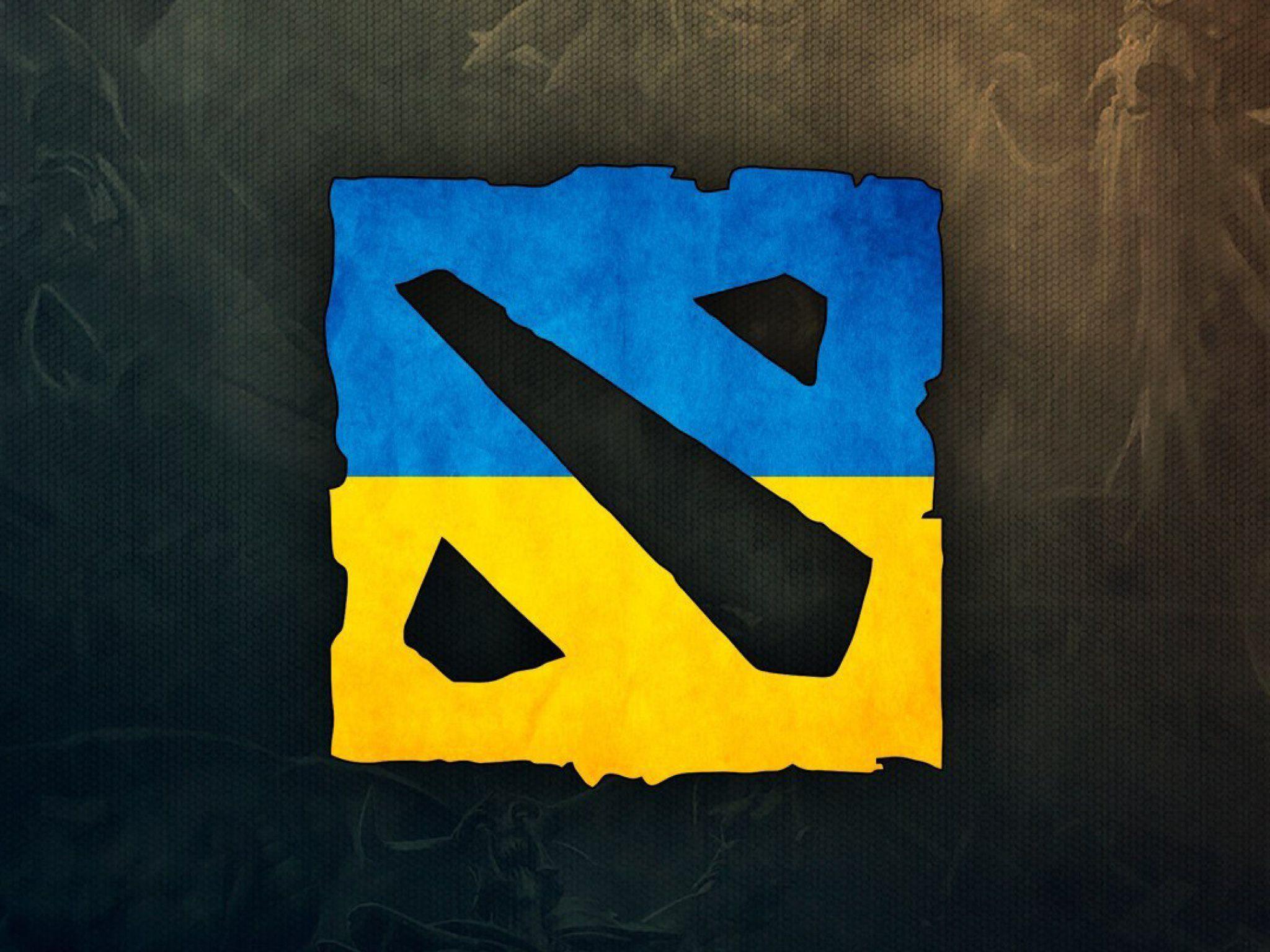 Download wallpaper the flag of ukraine, dota logo, ukrainian