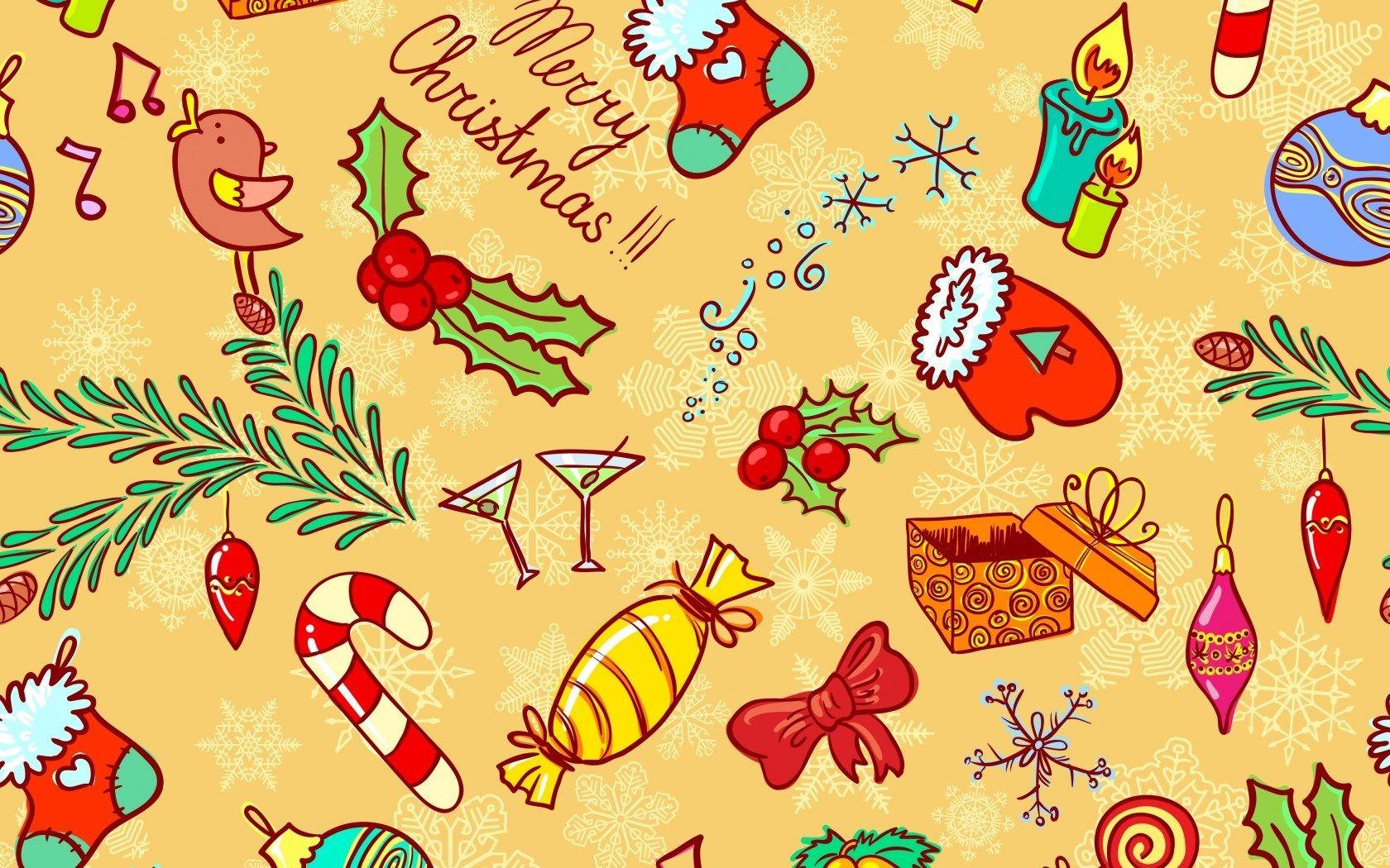 Christmas Vector Candy Toys Wallpaper