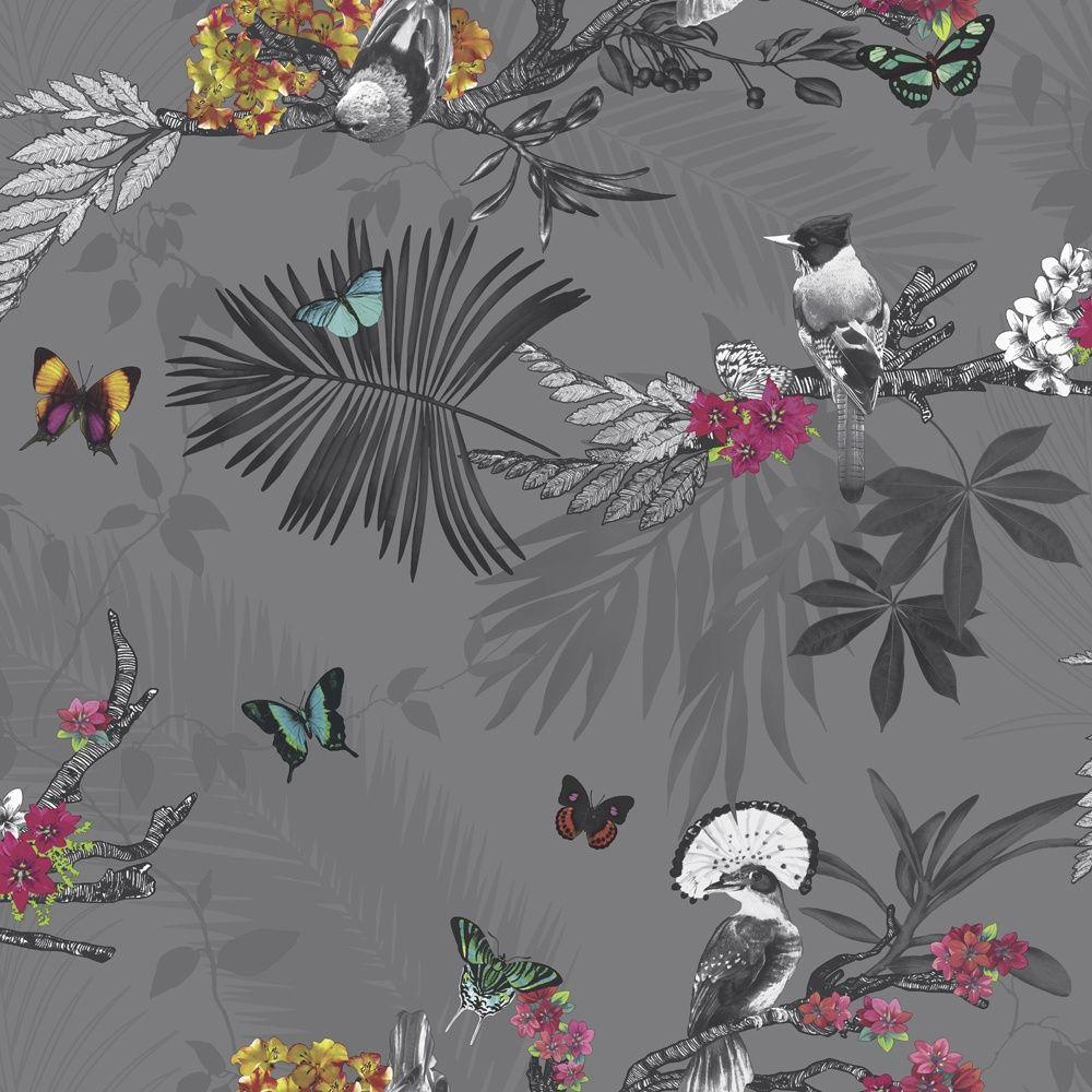 Schumacher Birds And Butterflies Wallpaper Design Ideas