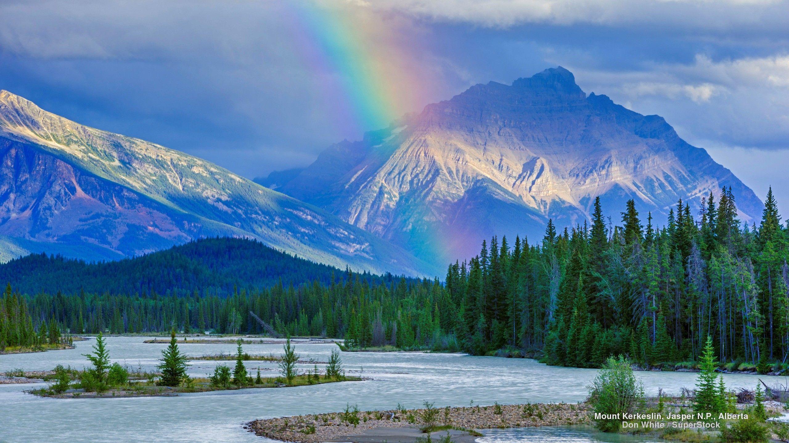 Rainbow Mountain Nature #Wallpaper