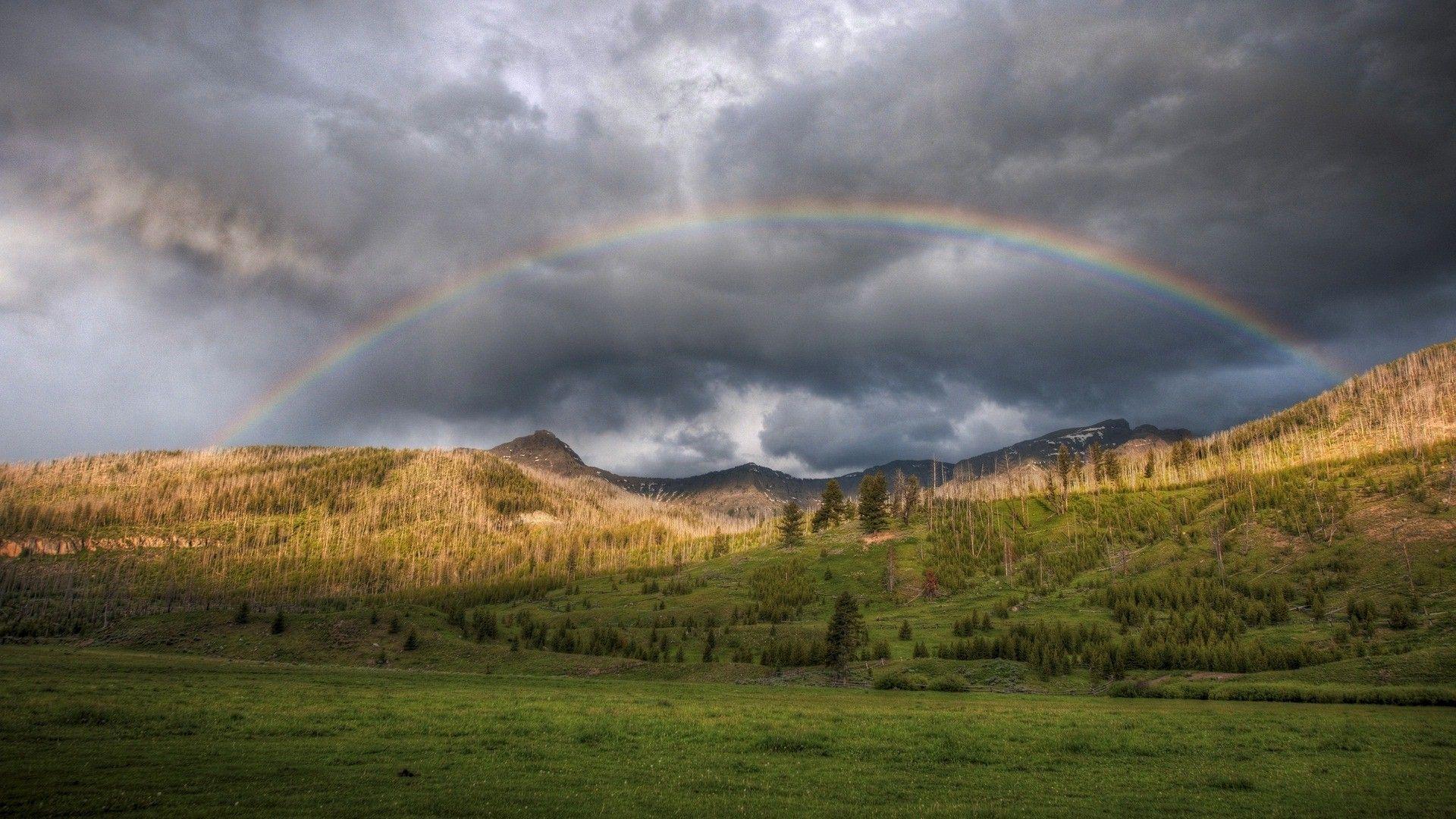 Amazing Beautiful Rainbow Nature HD Wallpaper