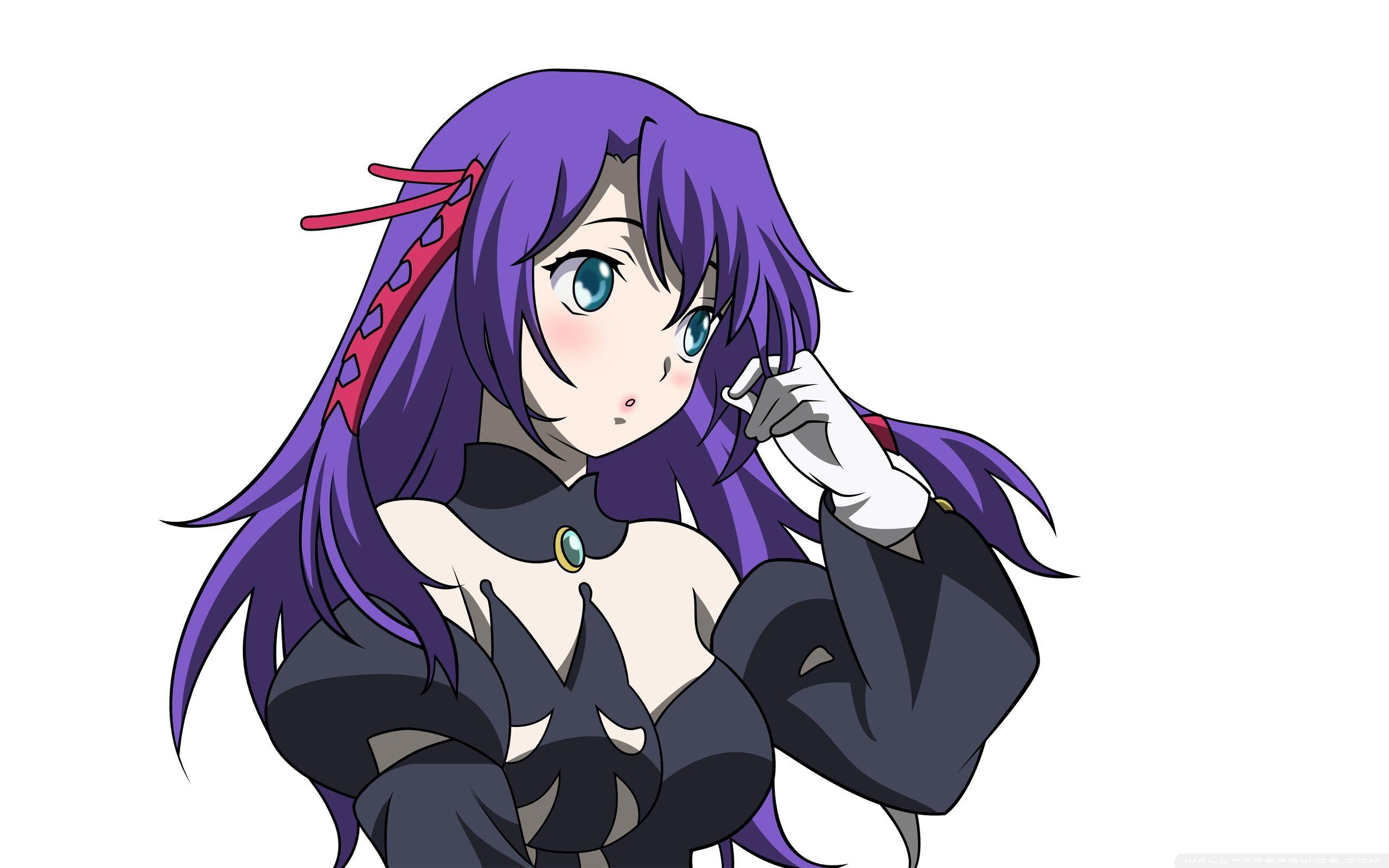 anime girl with purple hair