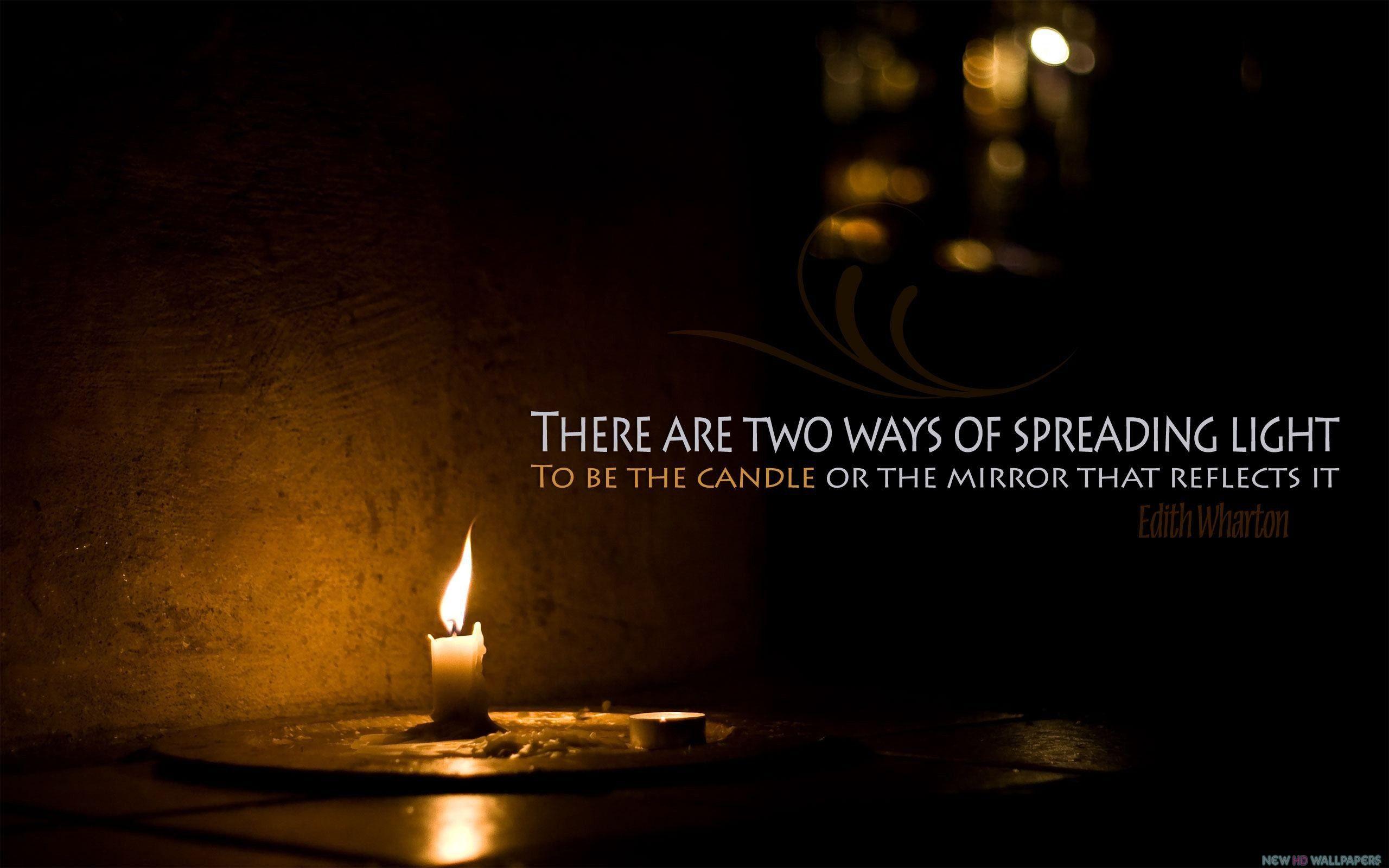 Inspirational Quotes with Candle Light For Desktop Wallpaper