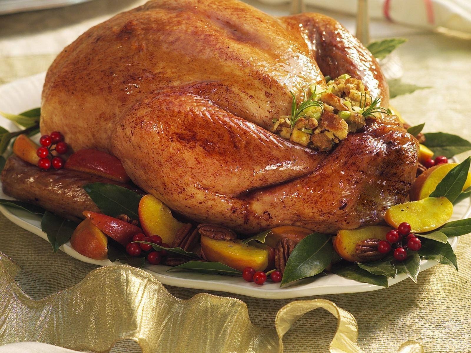 Roasted Christmas Turkey with Bread Stuffing Recipe