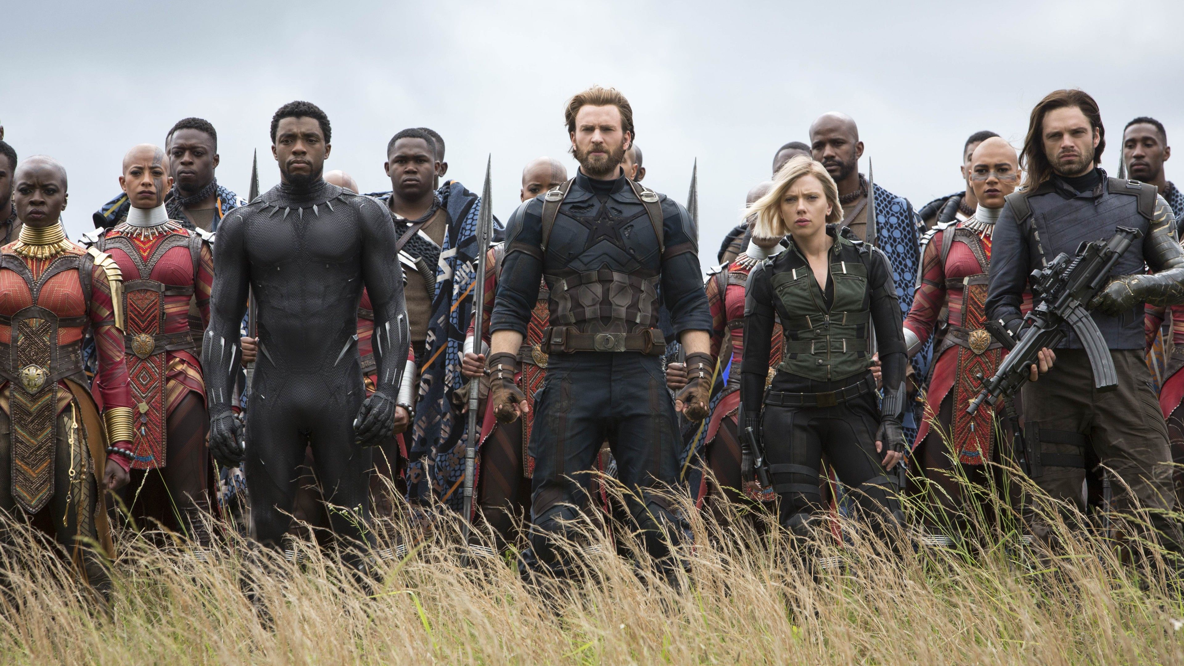 Wallpaper Avengers: Infinity War, Black Widow, Captain America