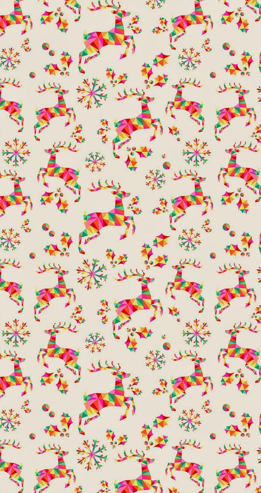 Colorful Geometric Reindeer pattern. Tap image for more iPhone 6