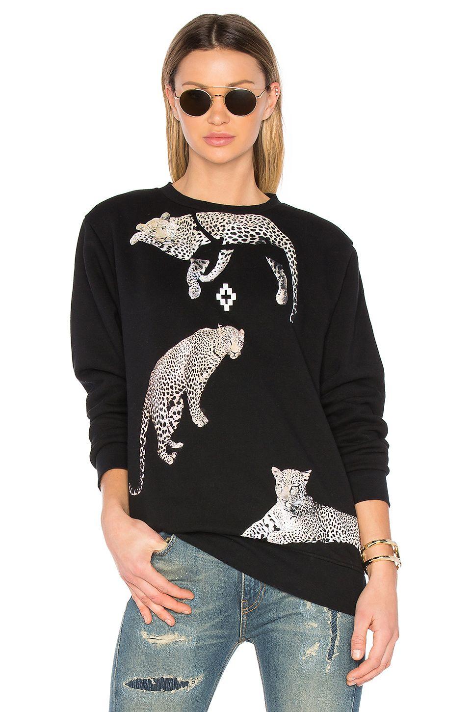 Marcelo Burlon Soraya Crew Neck Top Black Multicolor Women Jackets