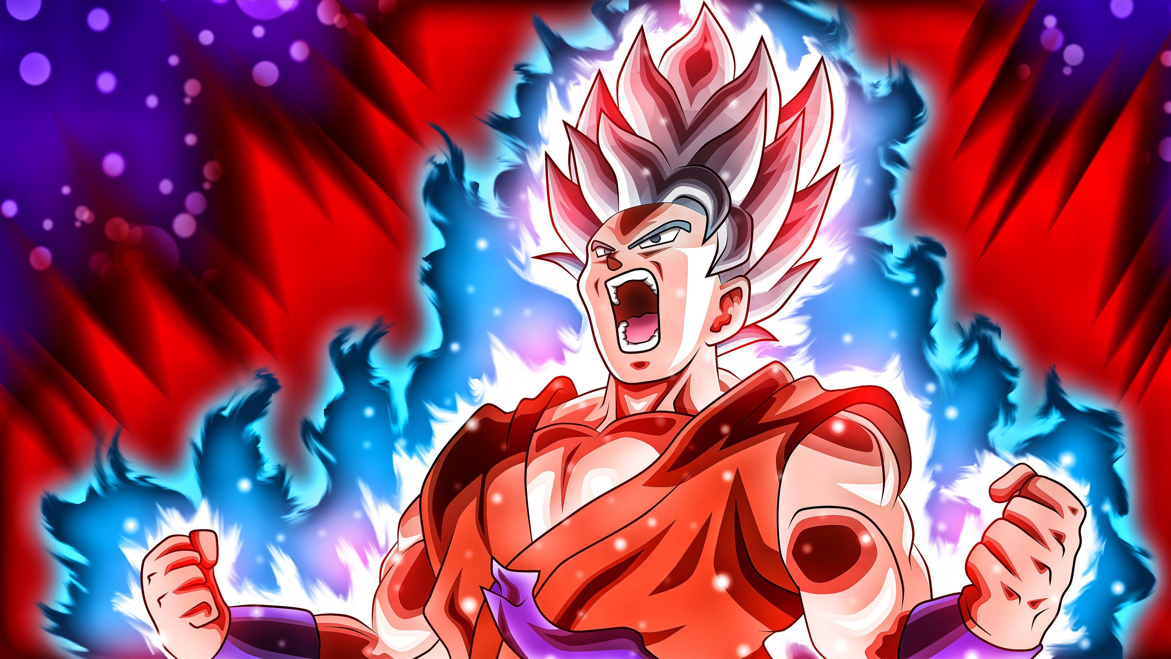 Goku's Epic Transformation: Blue Kaioken with White Hair - wide 8