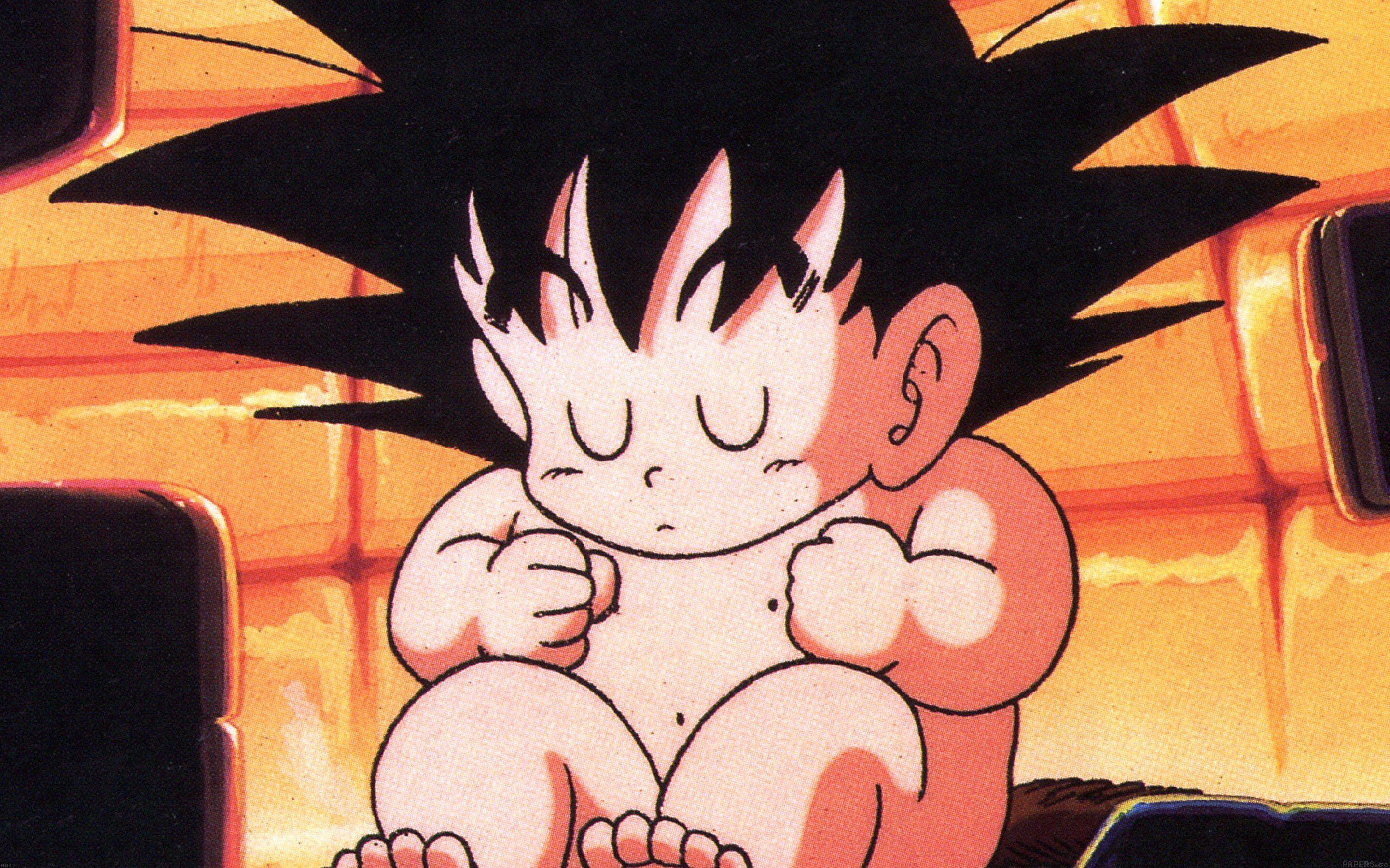 Baby goku illust dragon ball character cute wallpaperx1800