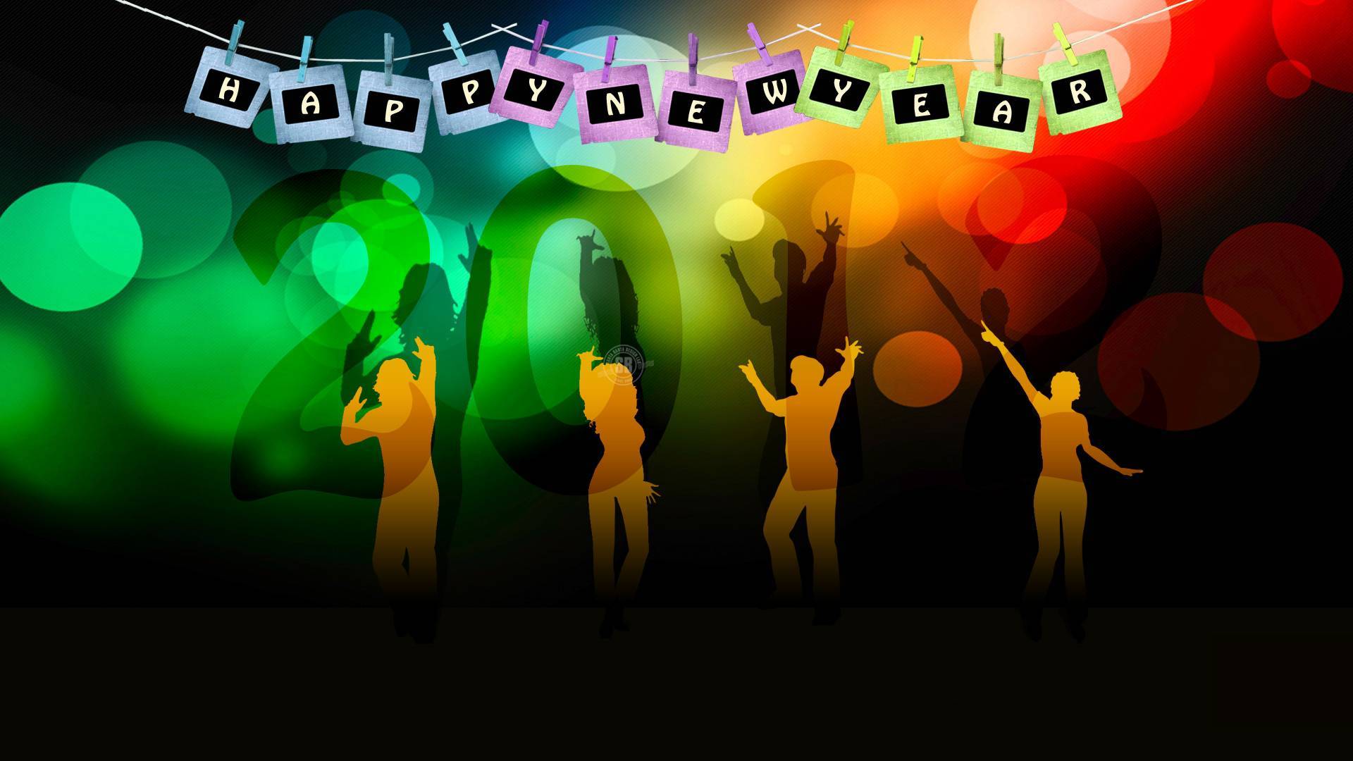 New Year Party Theme Disco Night Club. Wide HD Wallpaper