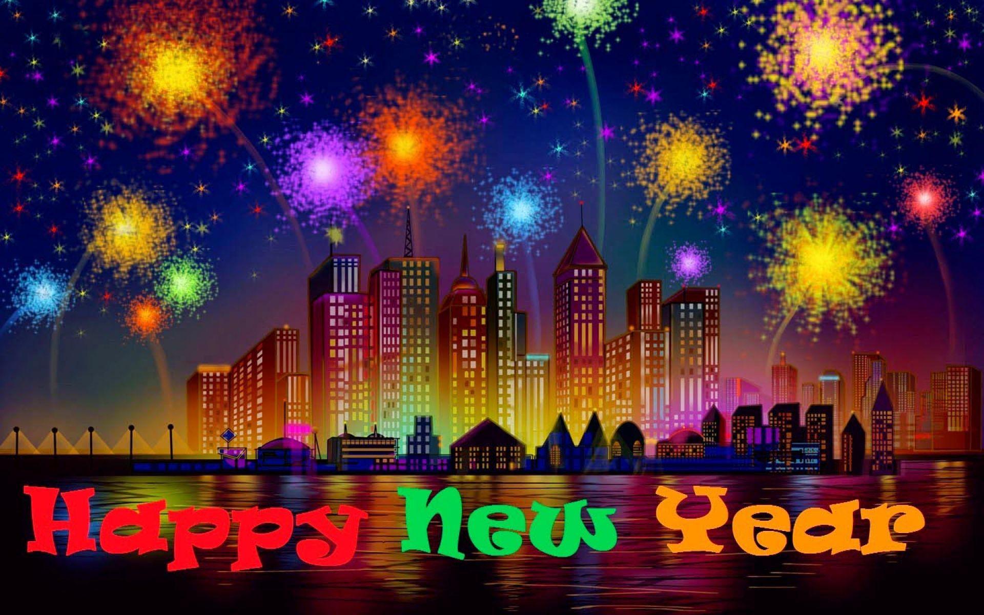 Happy New Year Fireworks Image Wallpaper. HD Happy New Year
