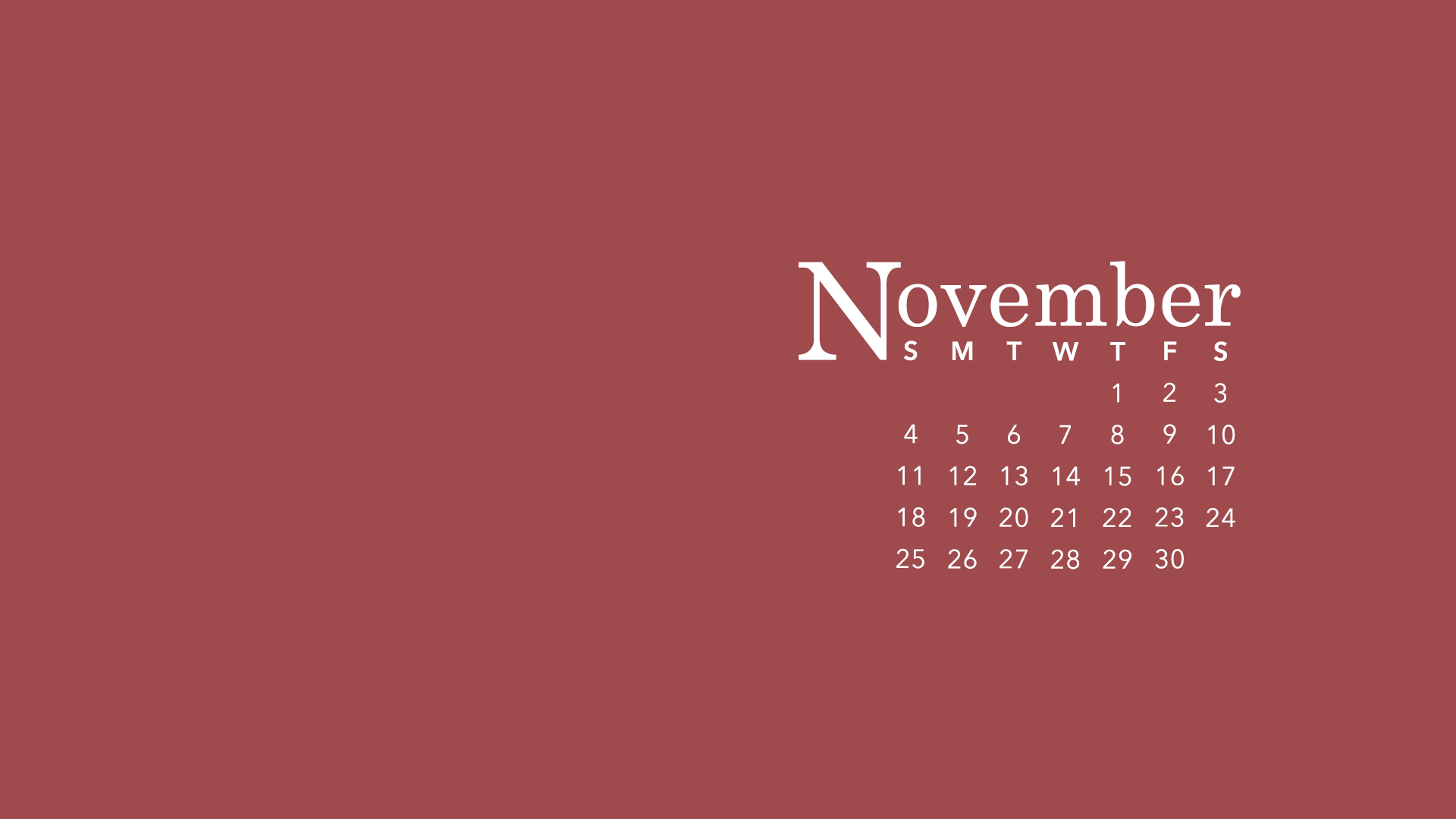November 2018 Wallpaper & Folder Icon Bright Things