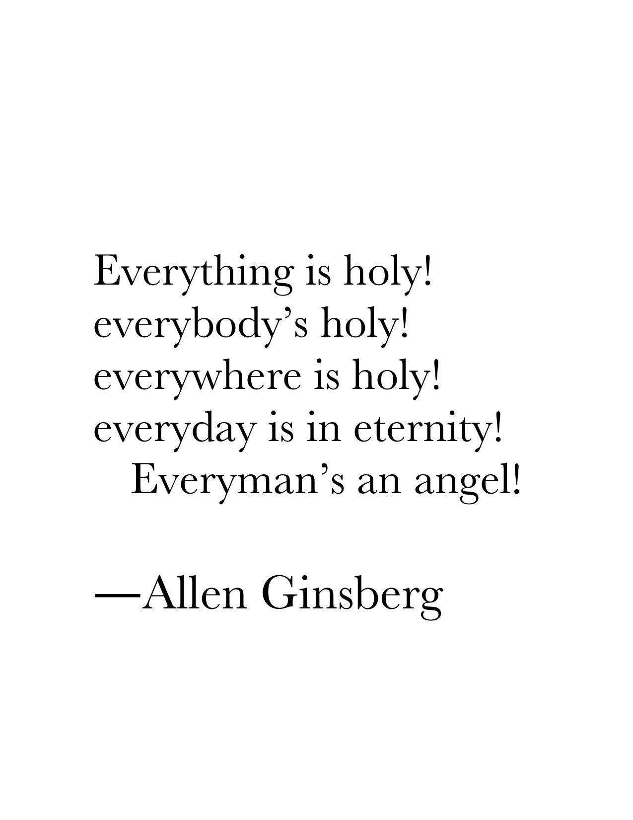 Footnote to Howl by Allen Ginsberg. LGBTQ Pride Poems