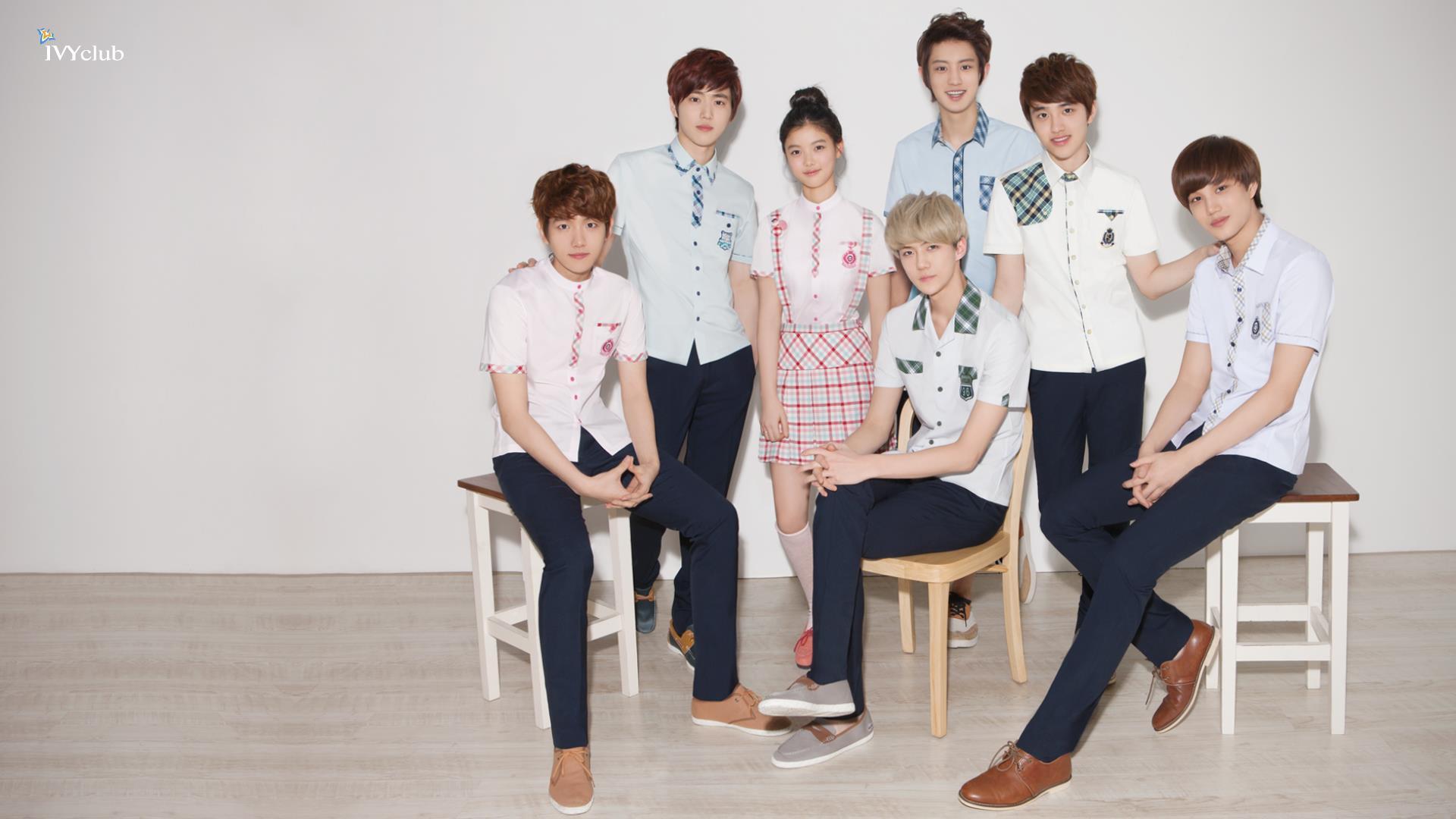 EXO K & Kim Yoo Jung IVYclub Wallpaper