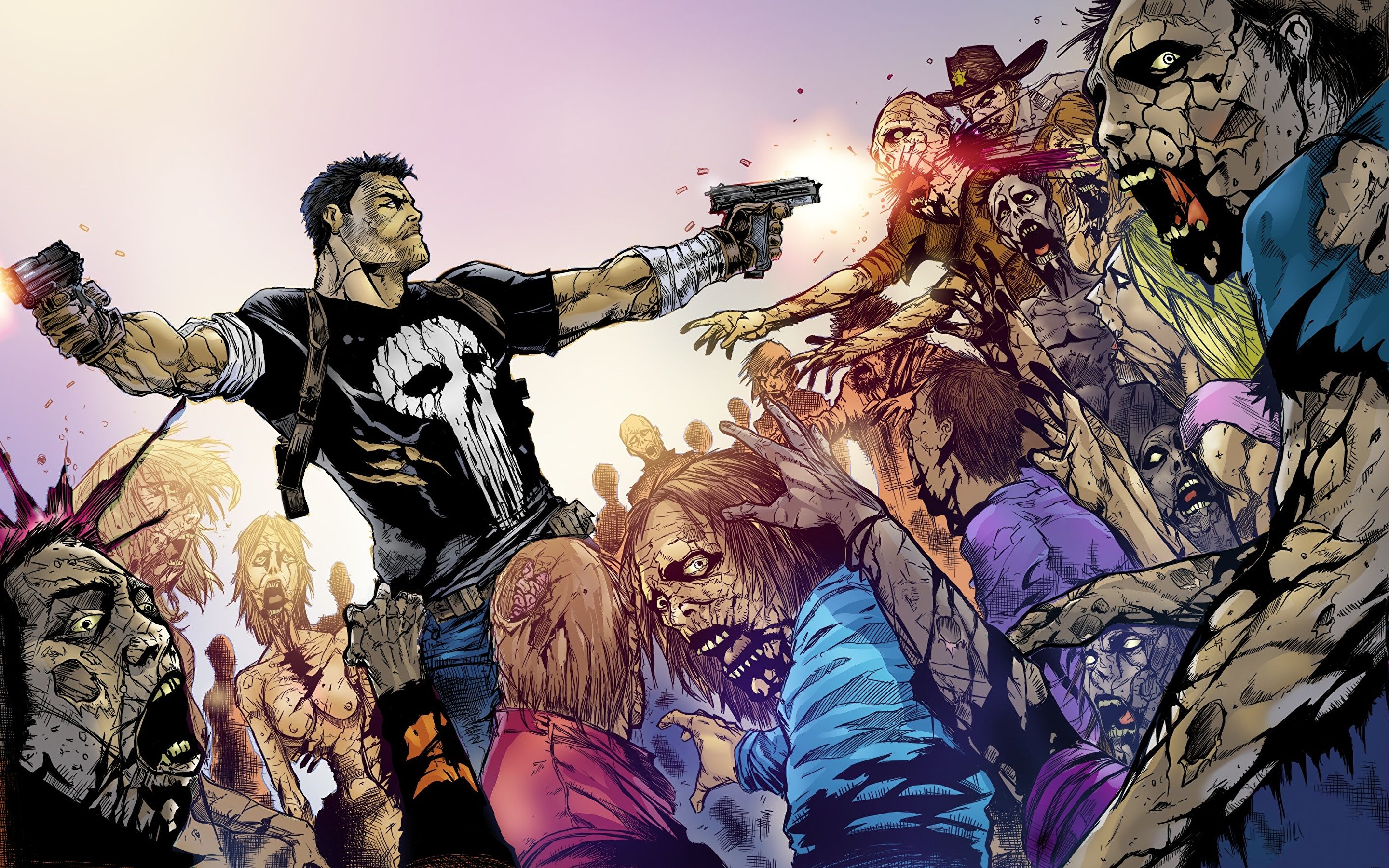 Photo The Walking Dead TV Zombie punisher Frank Castle 2880x1800