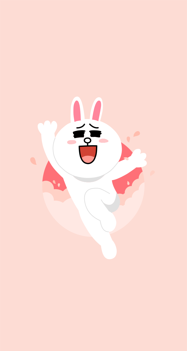 LINE Happy Cony Wallpaper to your mobile from PHONEKY