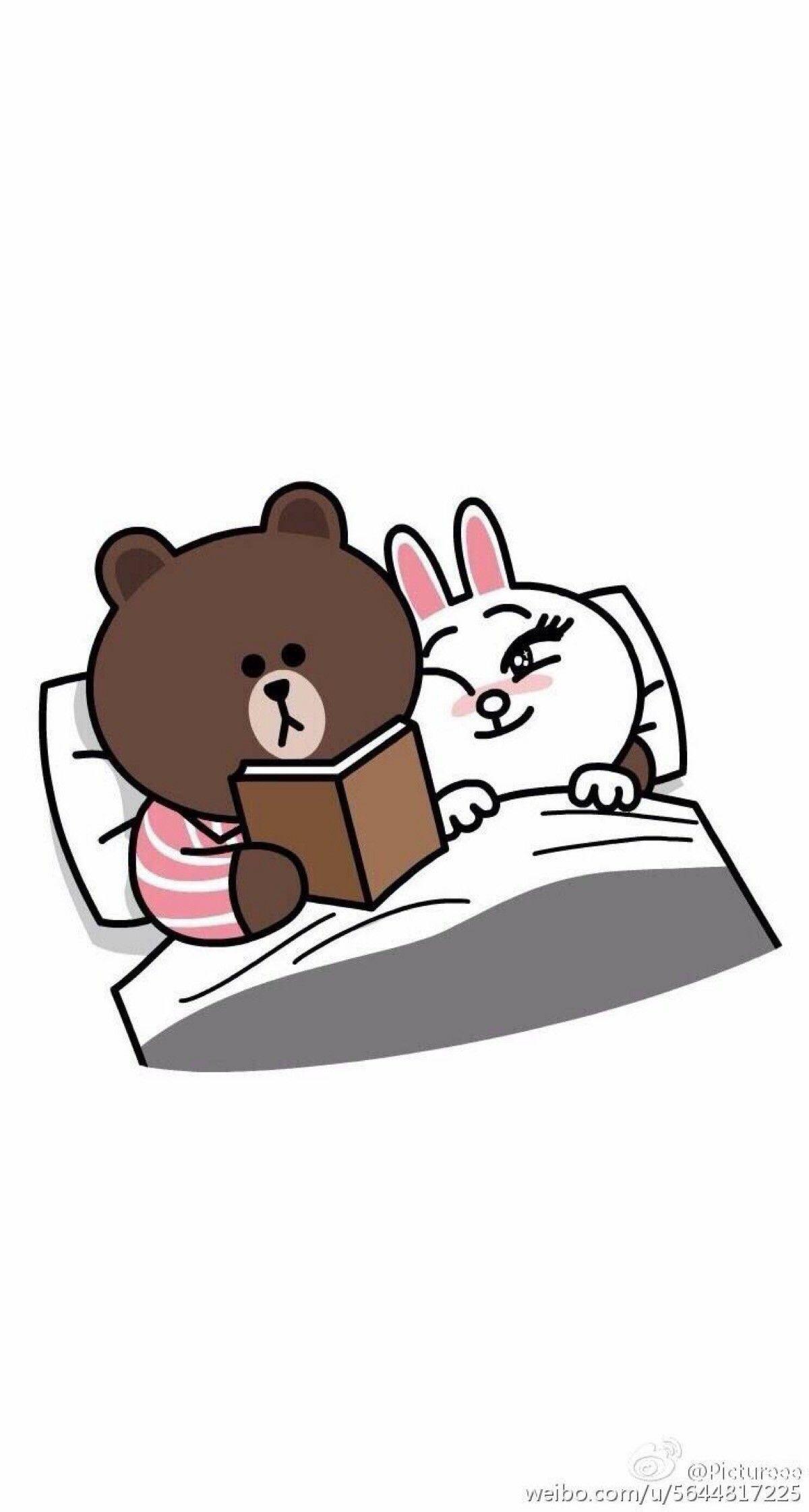 Brown & Cony. WALL. Cony brown, Brown, Line friends