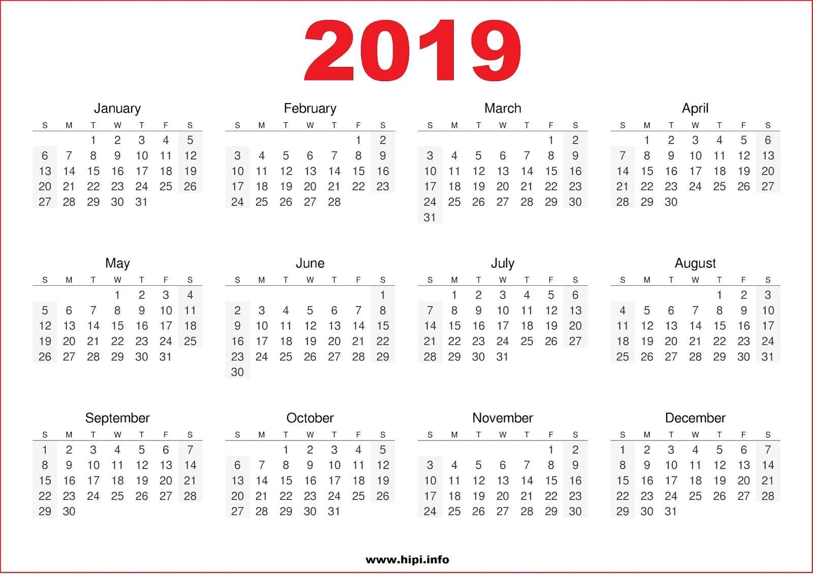 Twitter Headers / Facebook Covers / Wallpaper / Calendars: 2019
