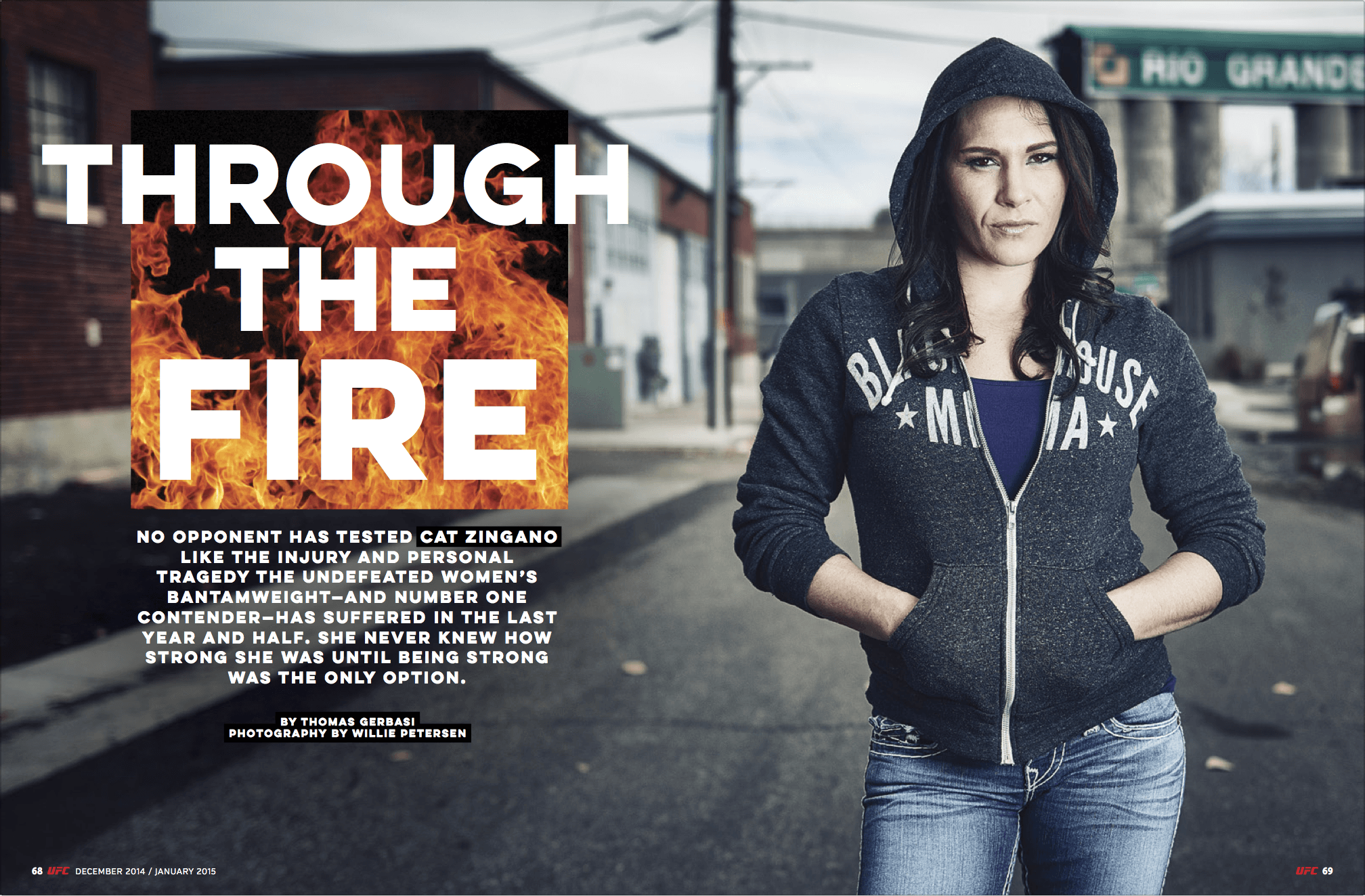 Cat Zingano for UFC Magazine. willie petersen photography