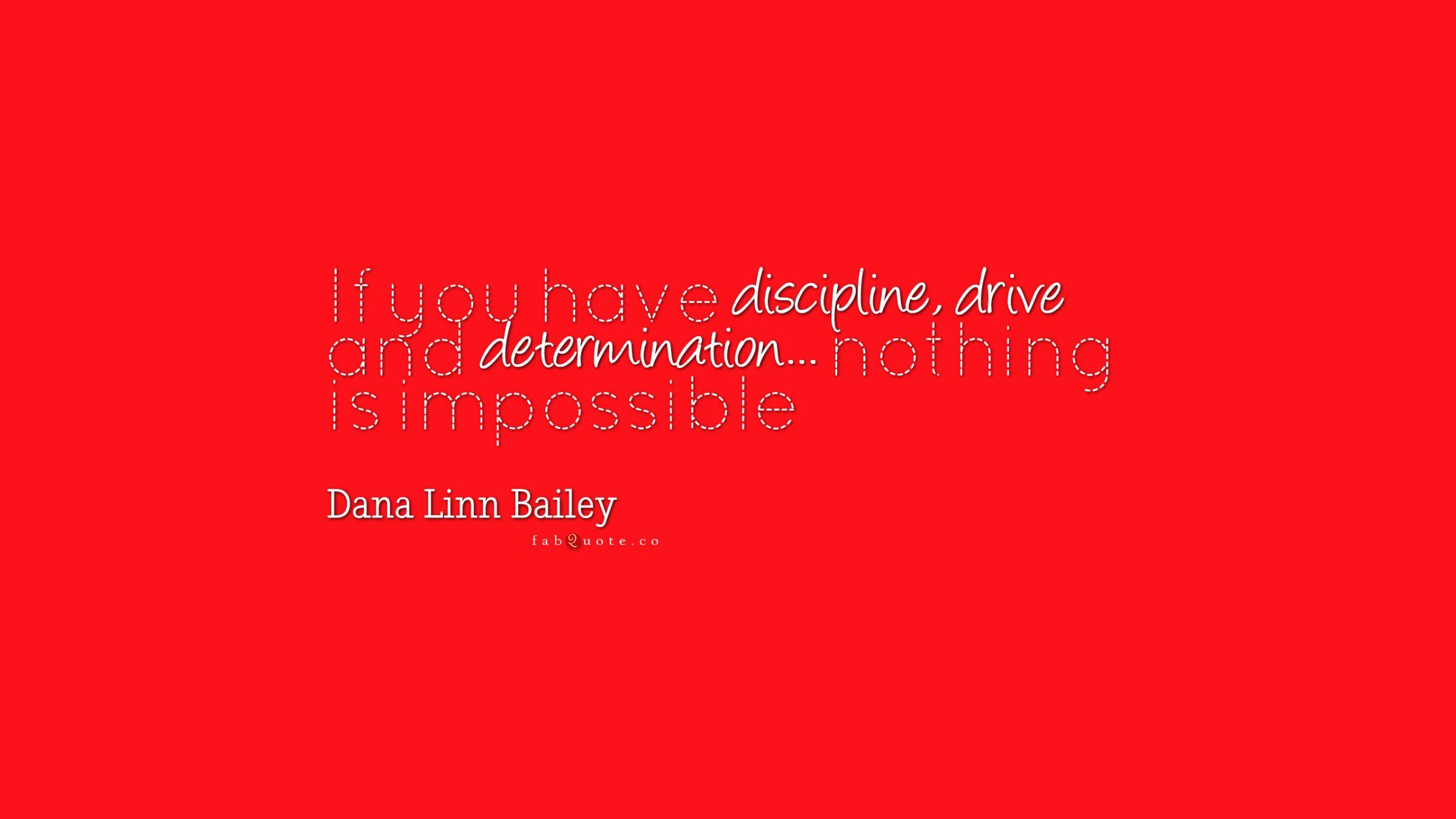 Discipline, Drive and Determination Quote widescreen wallpaper