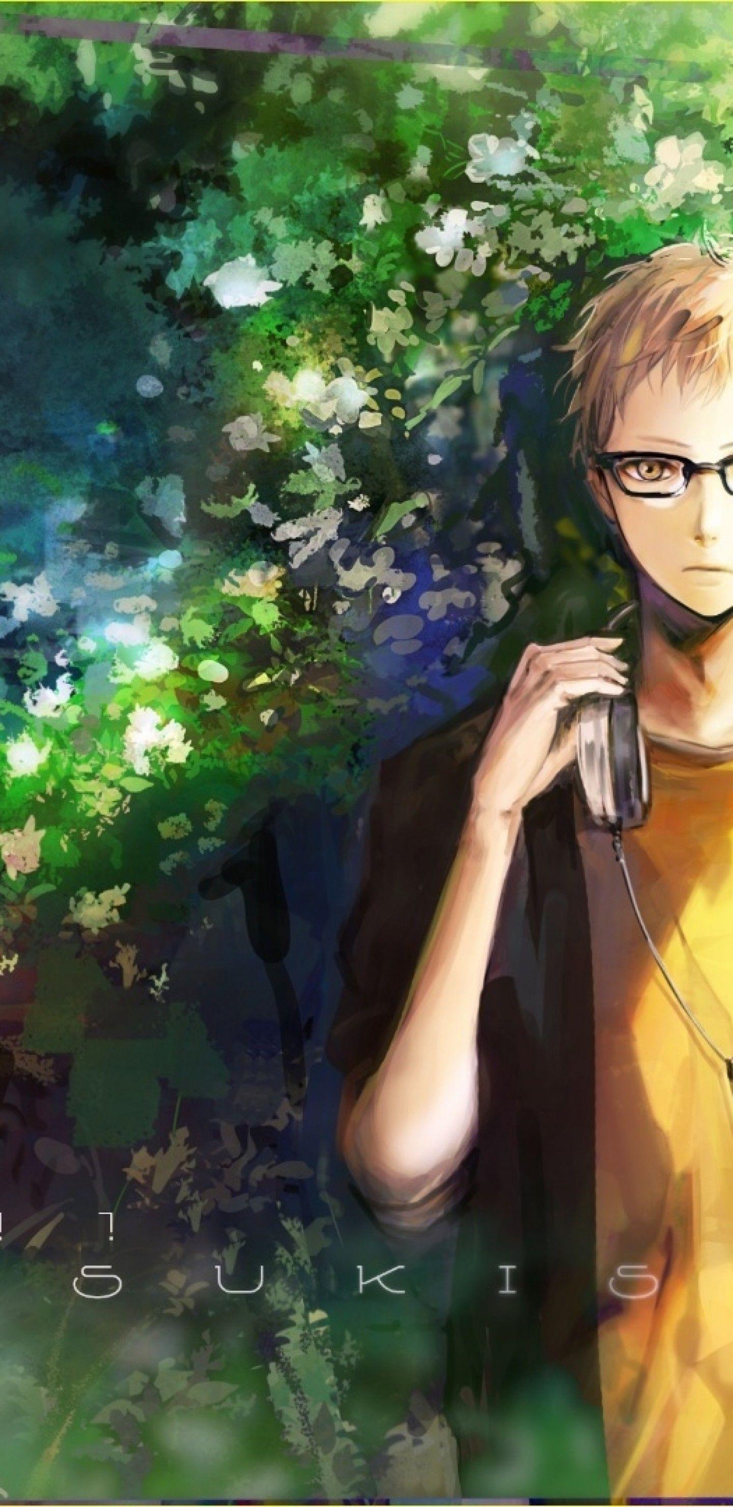 Download 1440x2960 Tsukishima Kei, Blonde, Haikyuu, Glasses