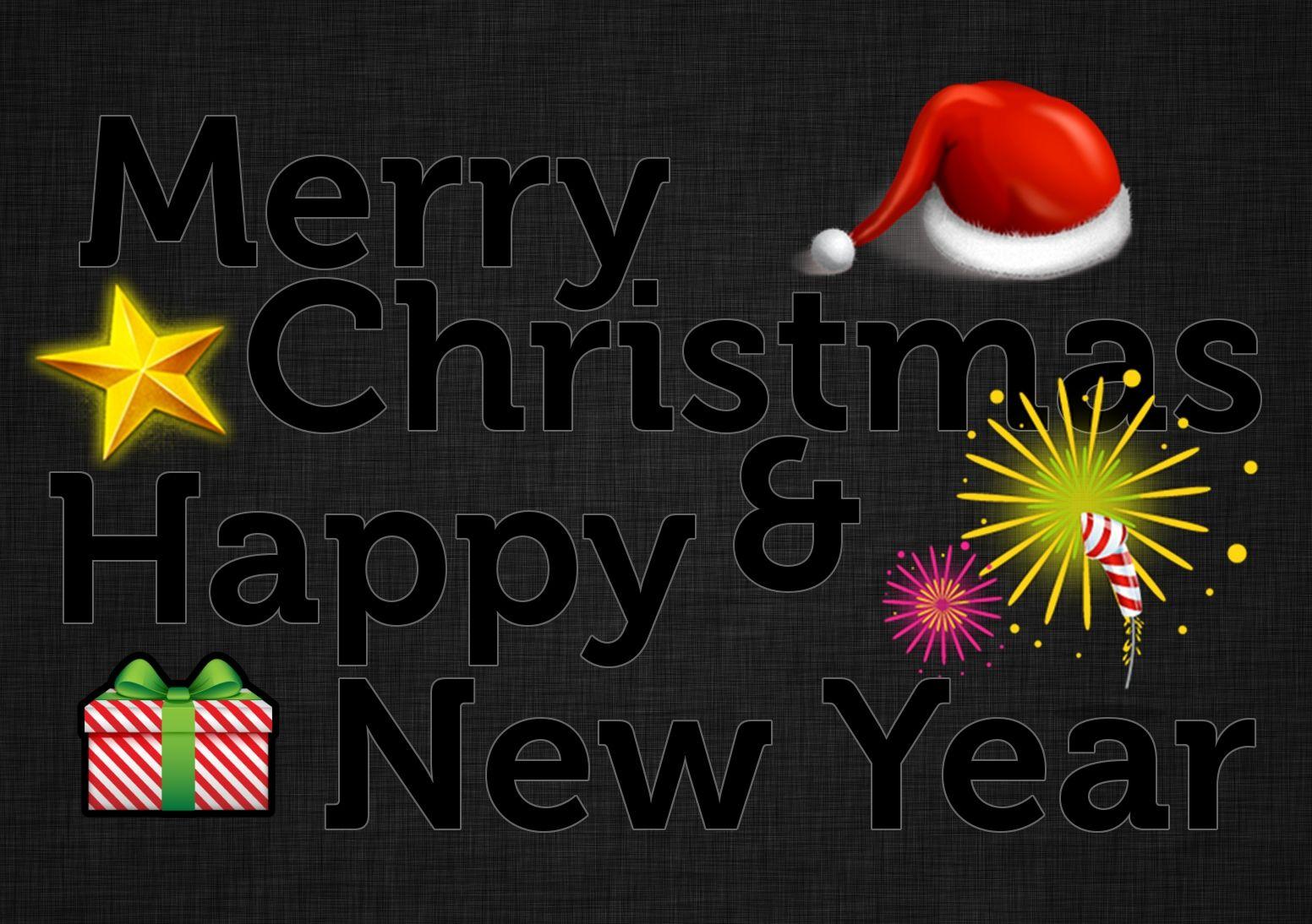 Merry Christmas & Happy New Year Wallpaper in GIMP. Scott