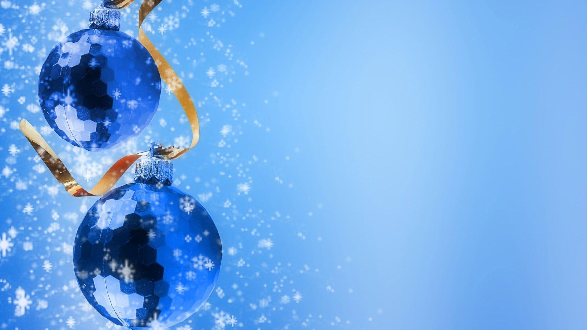 Blue Christmas Ball Background Photo