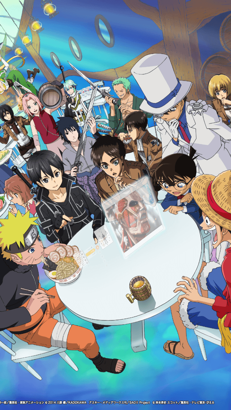 Anime Crossover (750x1334) Wallpaper