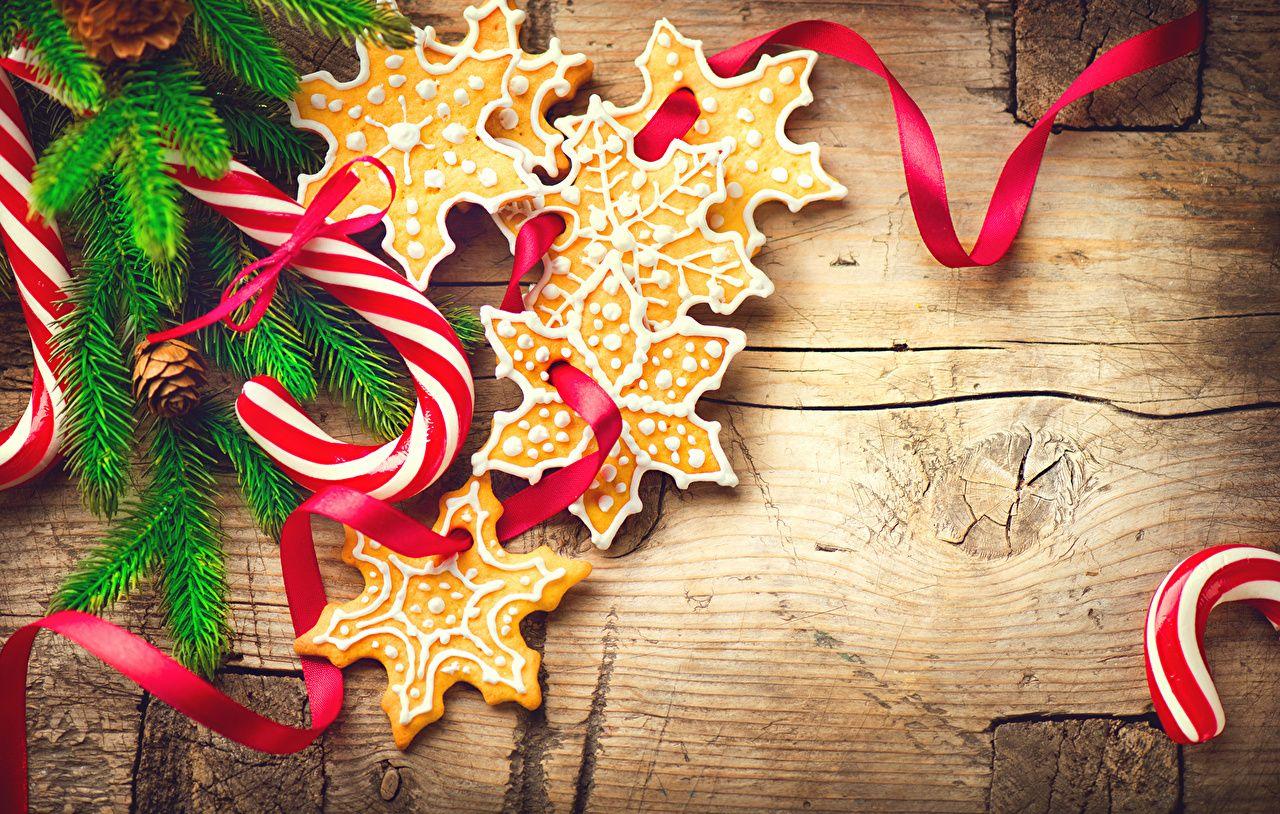 Wallpaper Christmas Candy cane Lollipop Snowflakes Food Cookies
