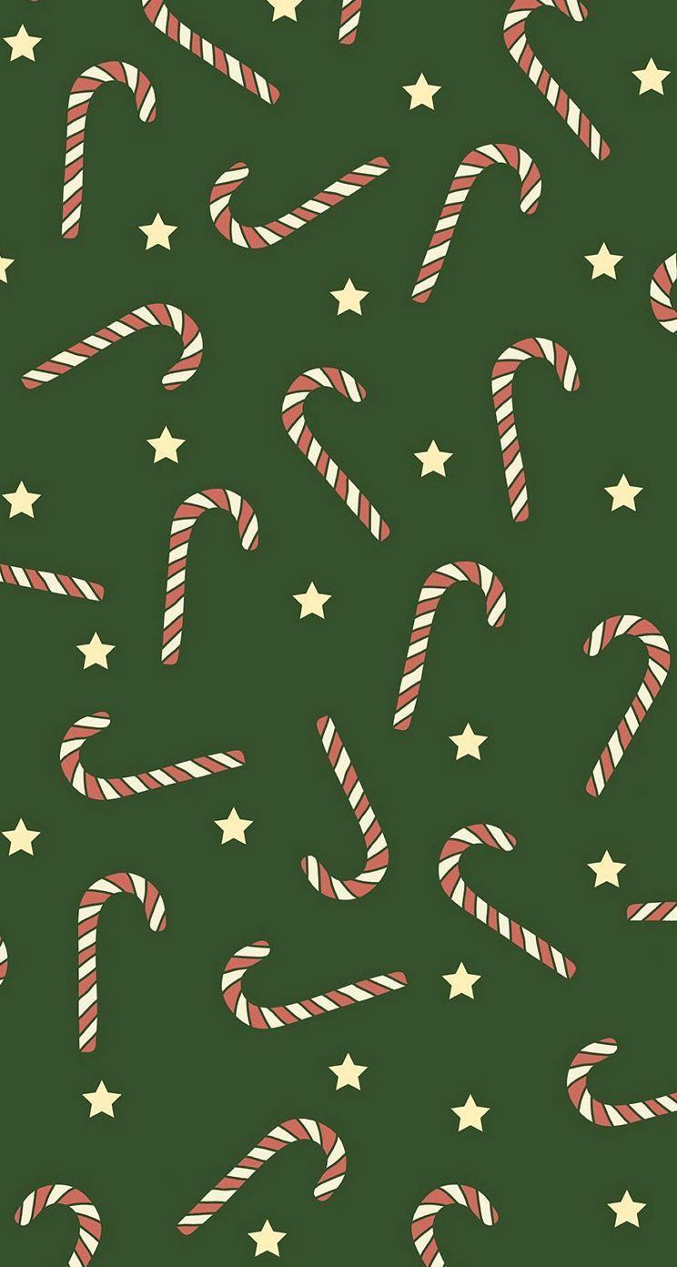 Candy canes. Christmas phone background, Christmas desktop wallpaper, Christmas pattern background