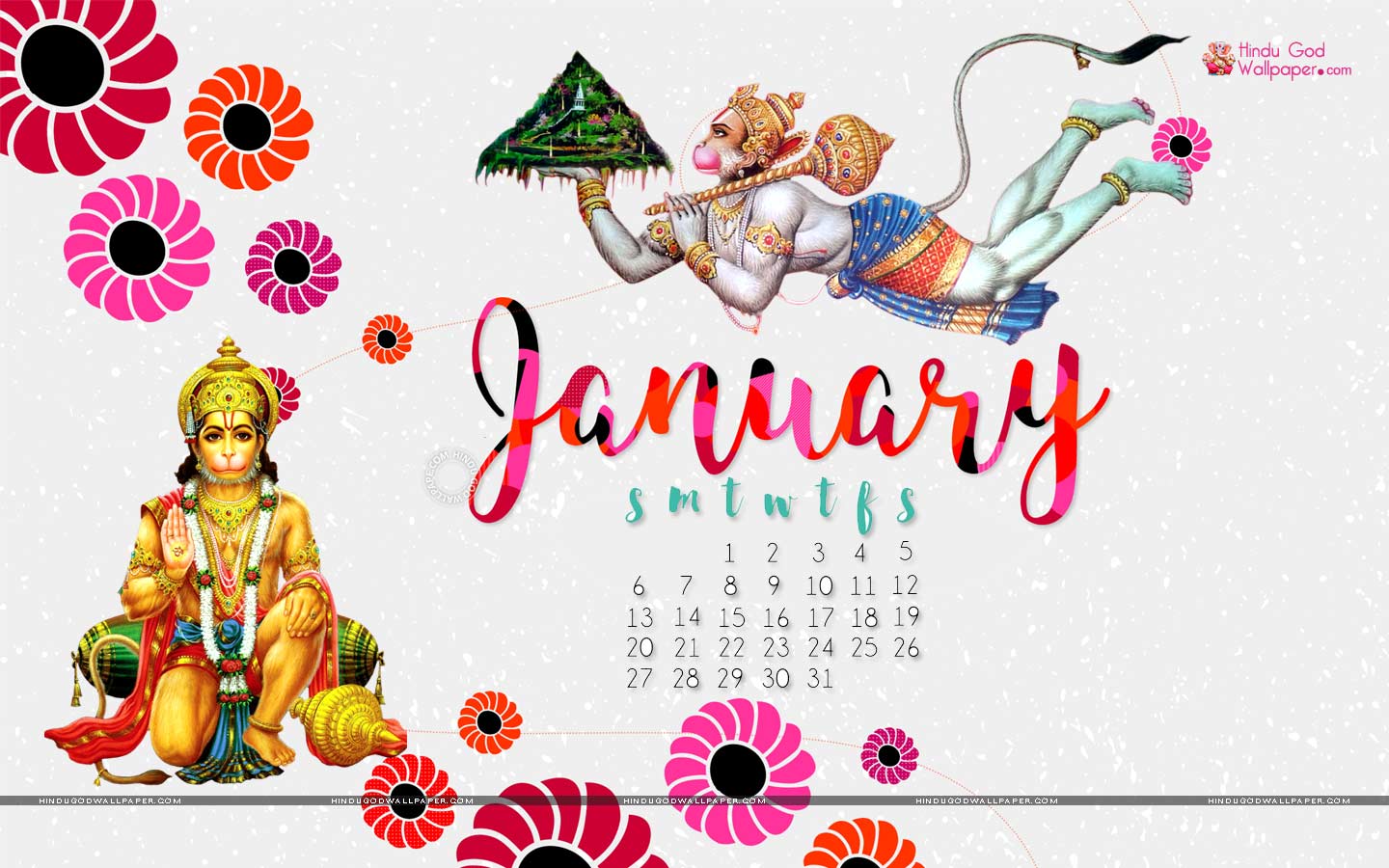 January 2019 Calendar Wallpaper for Desktop Background Free Download