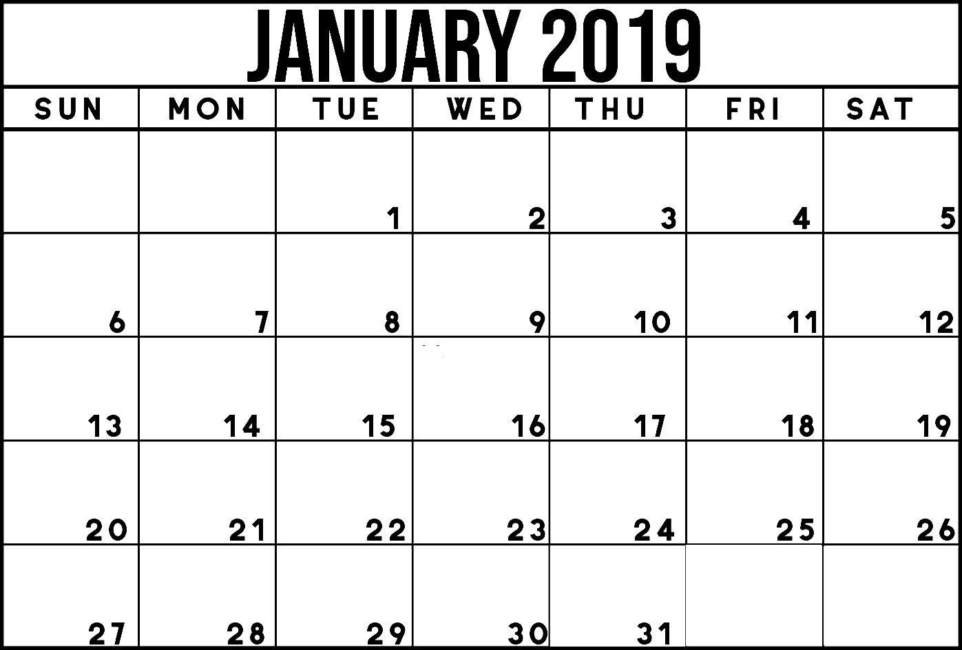printable january 2019 calendar printable calendar january beautiful